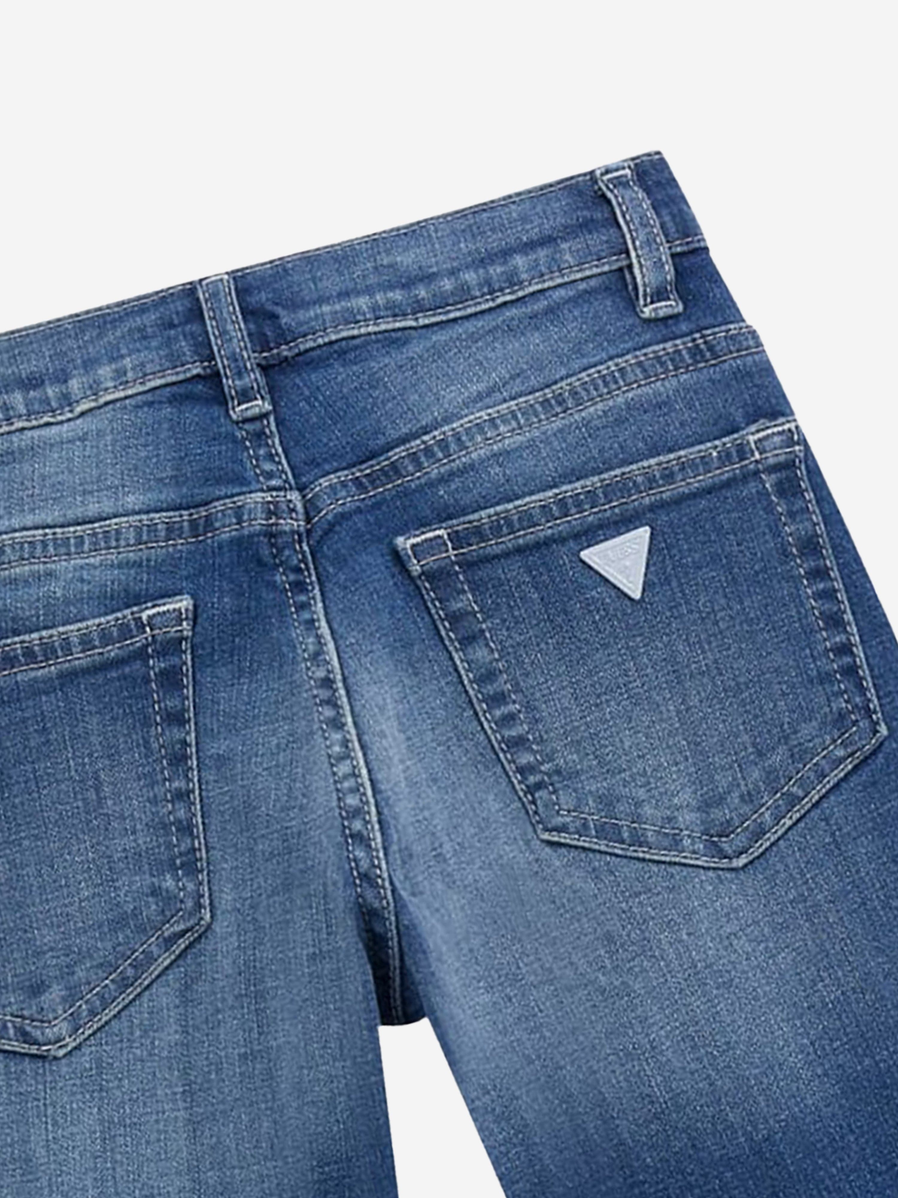 Girls Stretch Denim Straight Jeans in Blue Cheap New Arrival