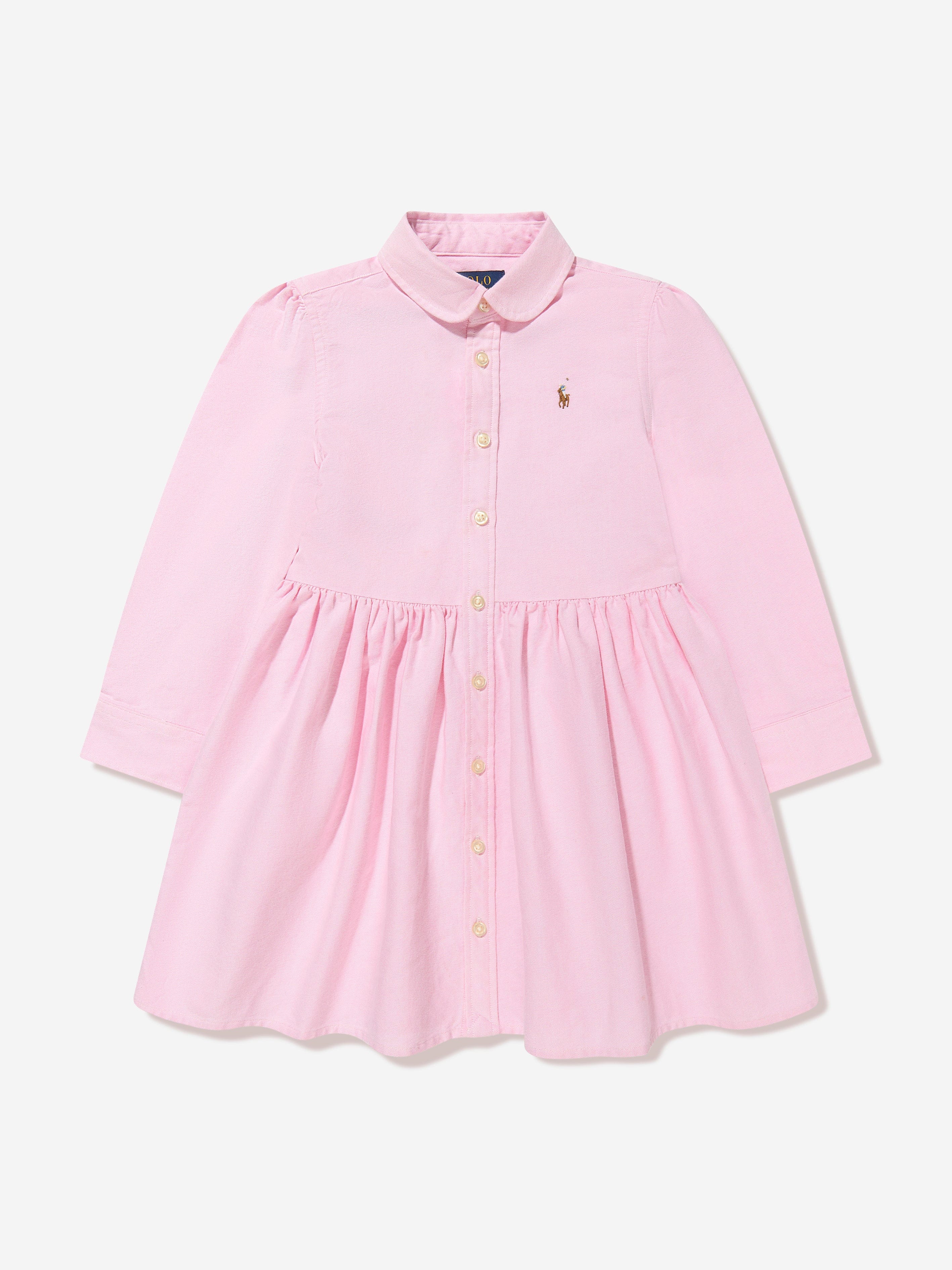 Ralph Lauren Girls Oxford Shirt Dress in Pink Low Pice Fee Shipping For Sale