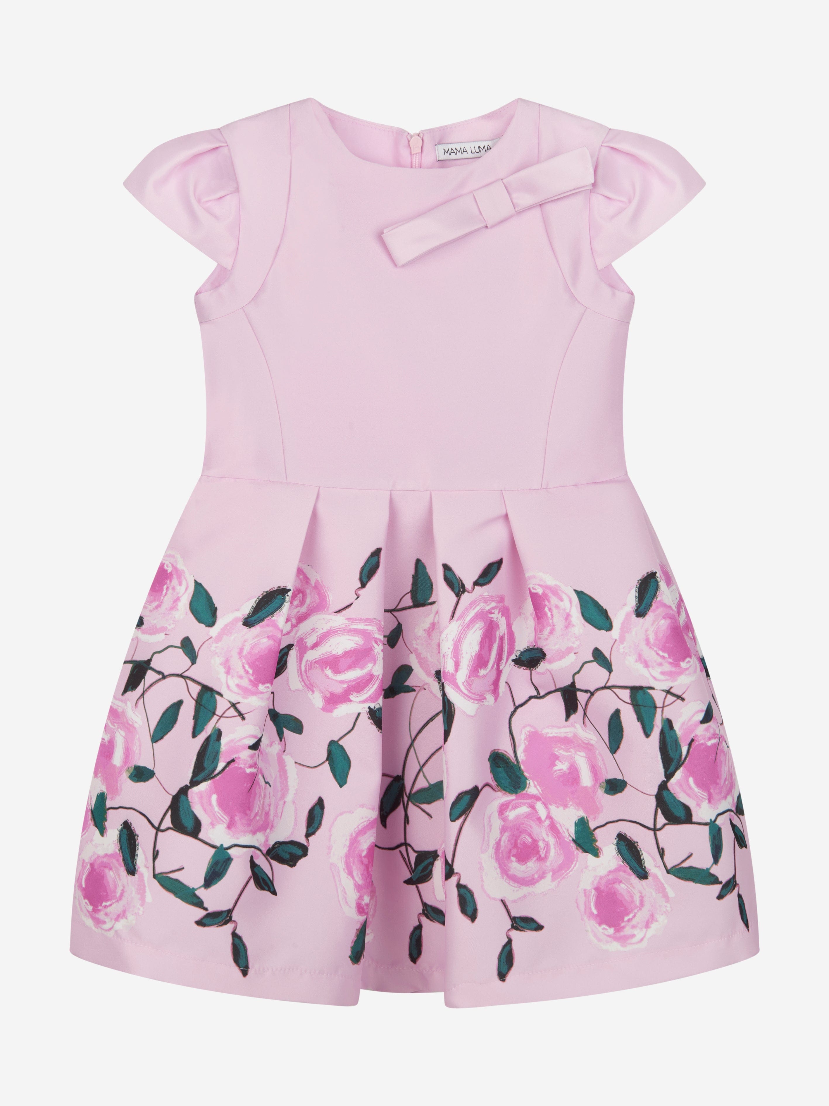 Mama Luma Girls Flowers Dress in Pink Cheap Sale Low Pice Fee Shipping