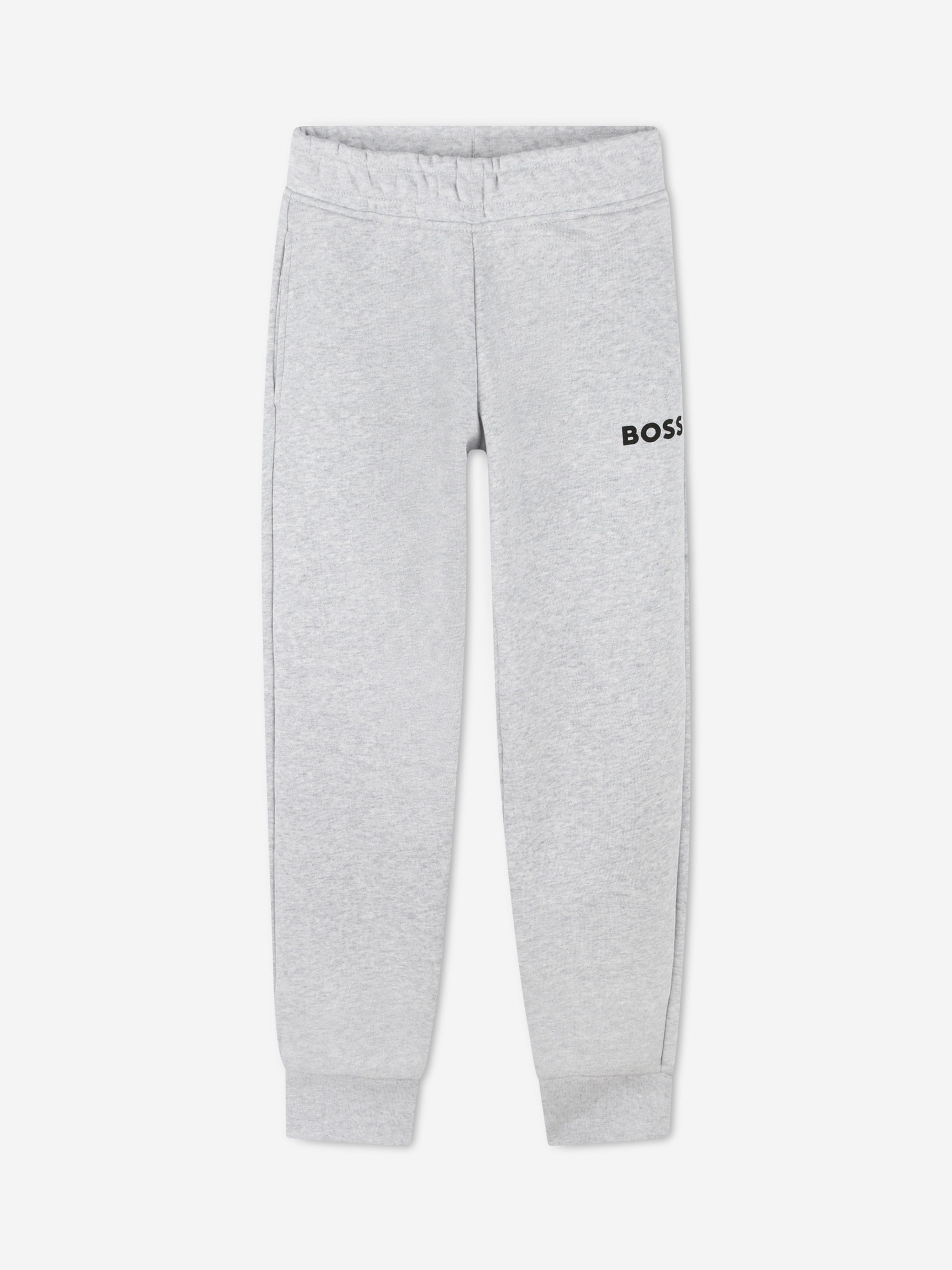 BOSS Boys Logo Joggers in Grey Outlet Hot Sale