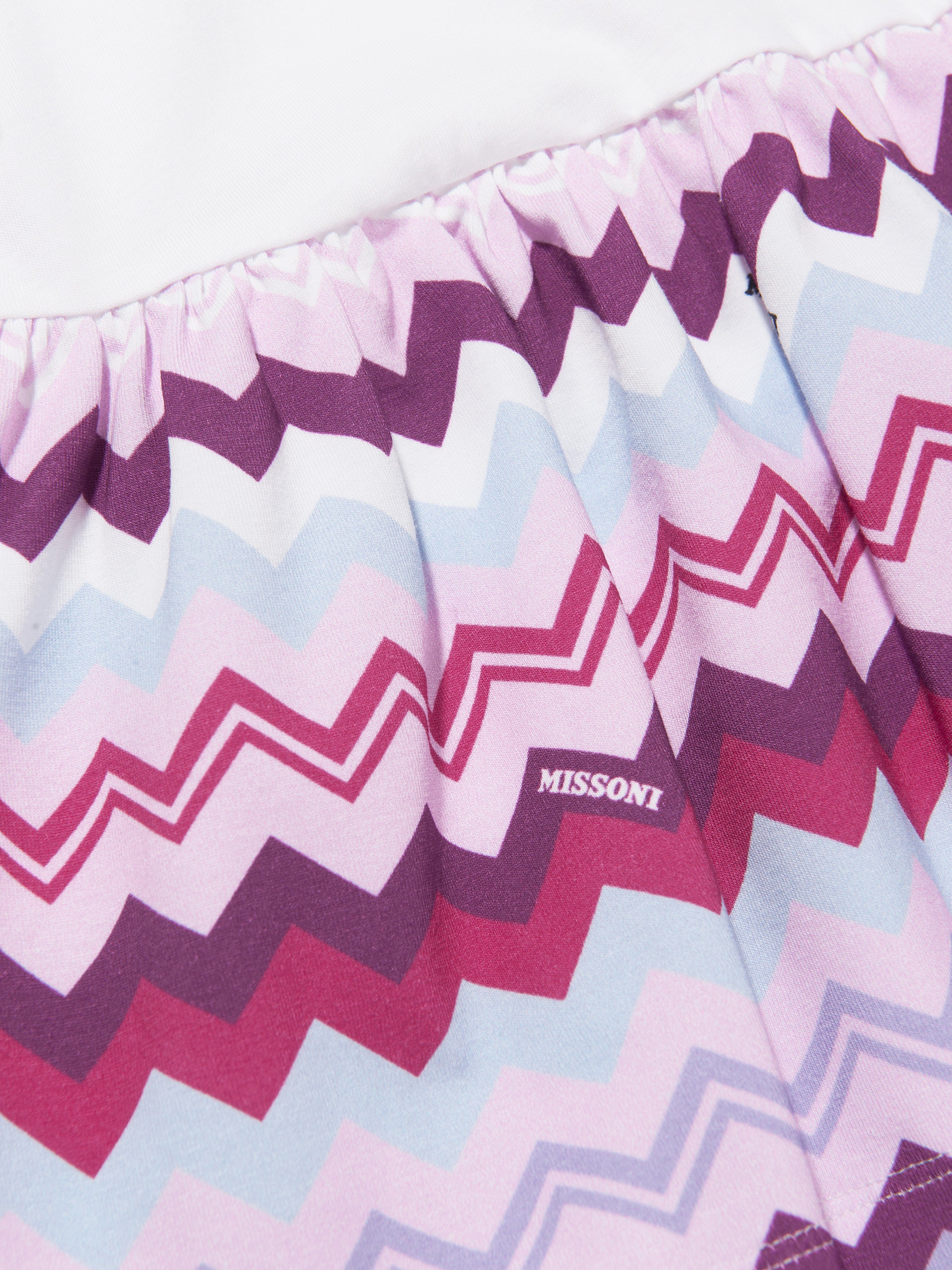 Missoni Girls Zigzag Jersey Dress in White Free Shipping Looking For