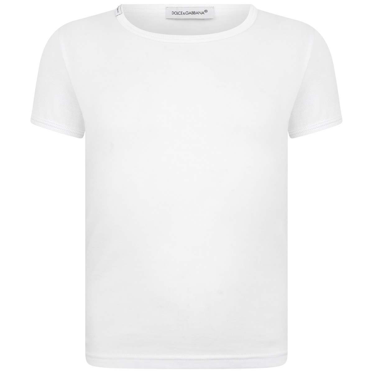 Dolce & Gabbana Boys 2 Pack T-Shirt Set in White Collections For Sale