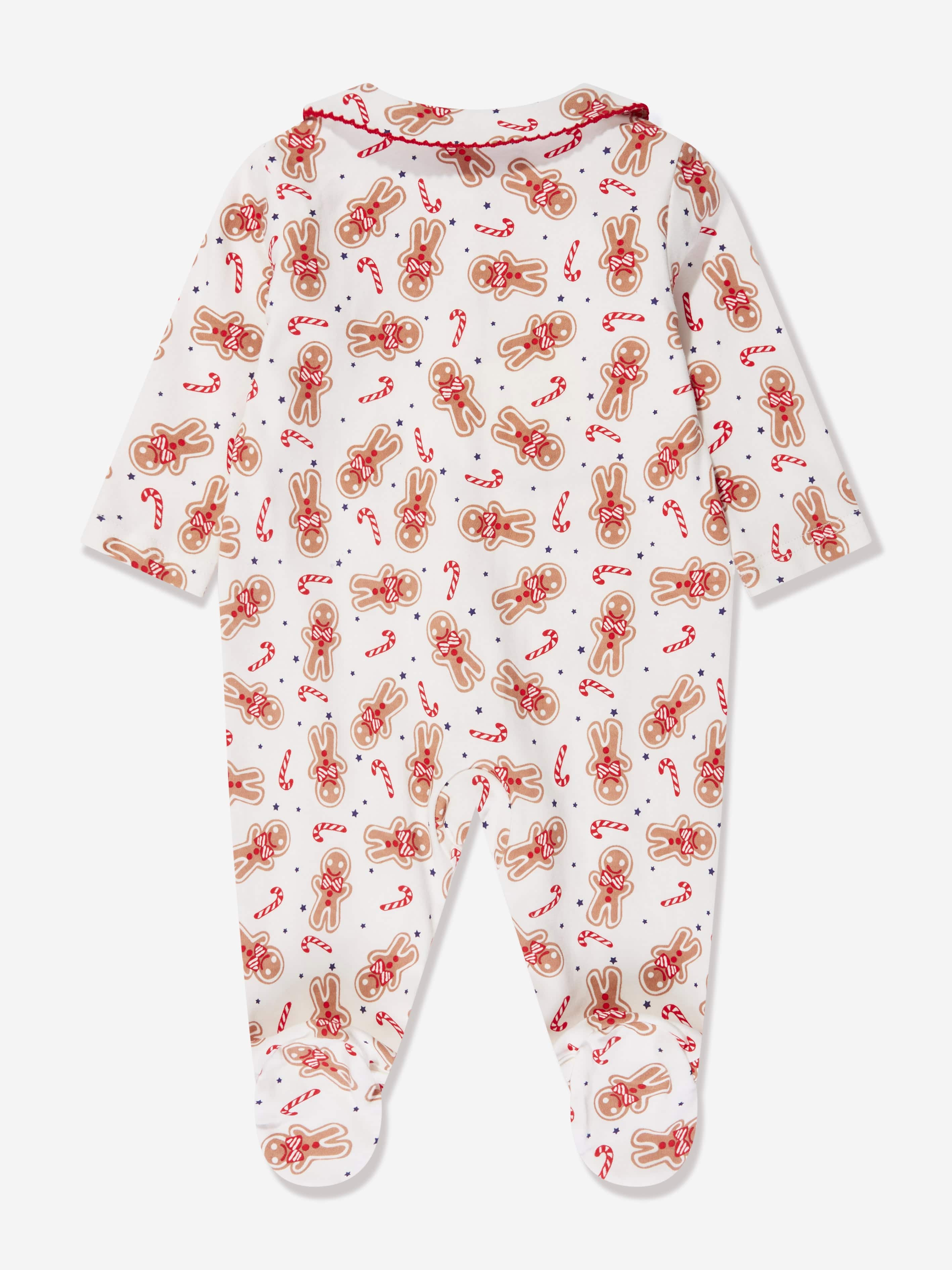 Rachel Riley Baby Gingerbread Babygrow in White Best Sale Online
