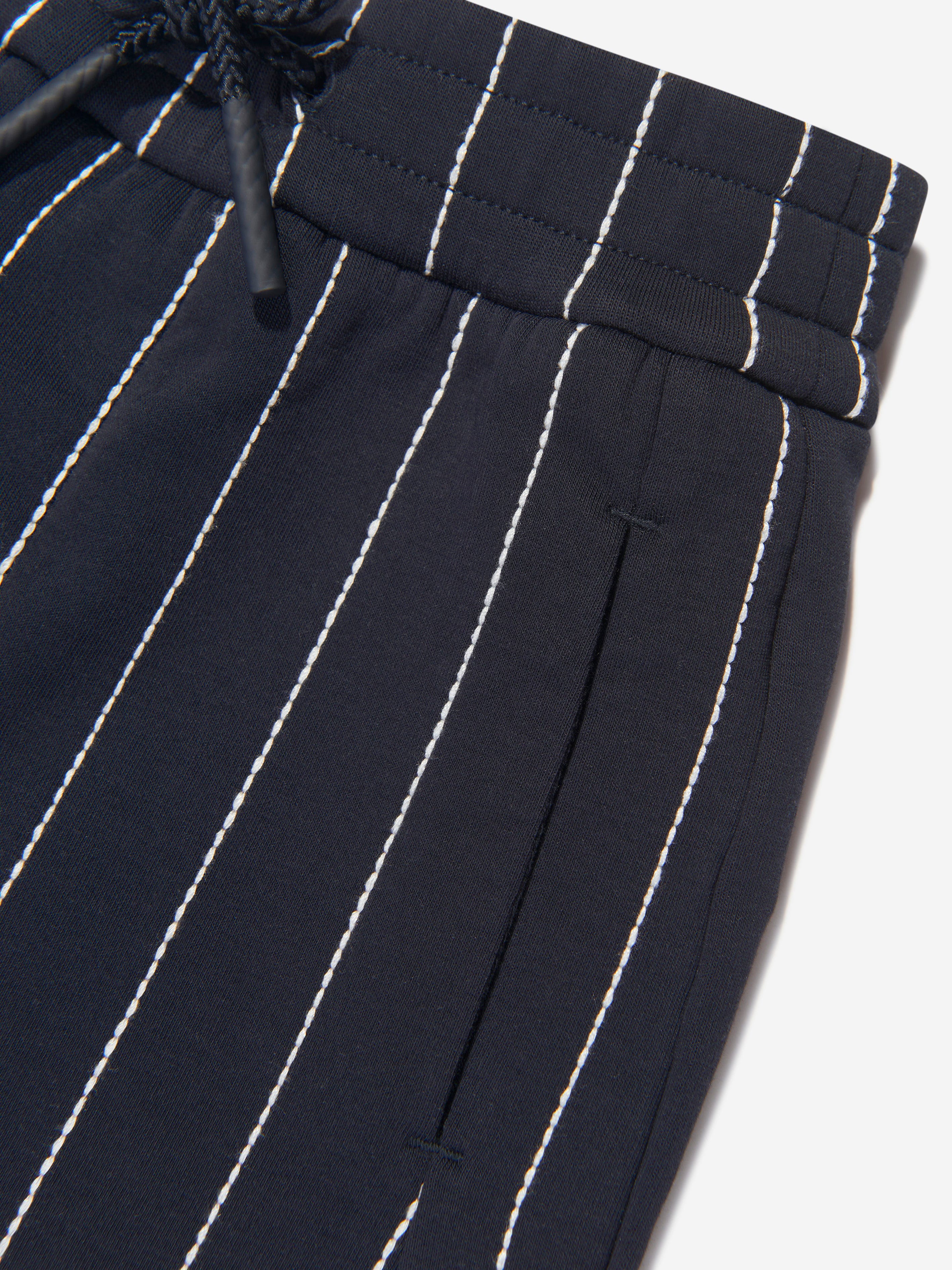 Emporio Armani Boys Striped Shorts In Navy Cheap Sale Visit New