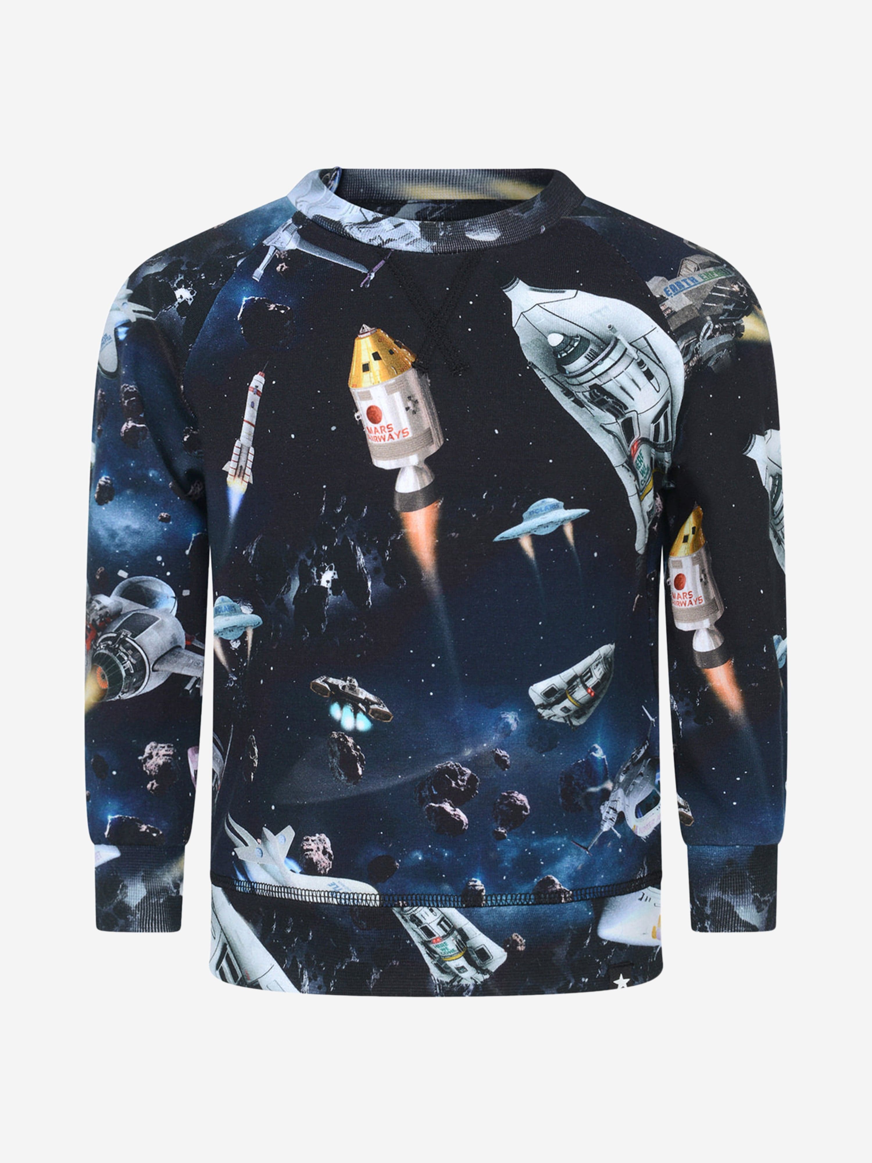 Molo Baby Boys Space Print Sweater Fast Delivery For Sale