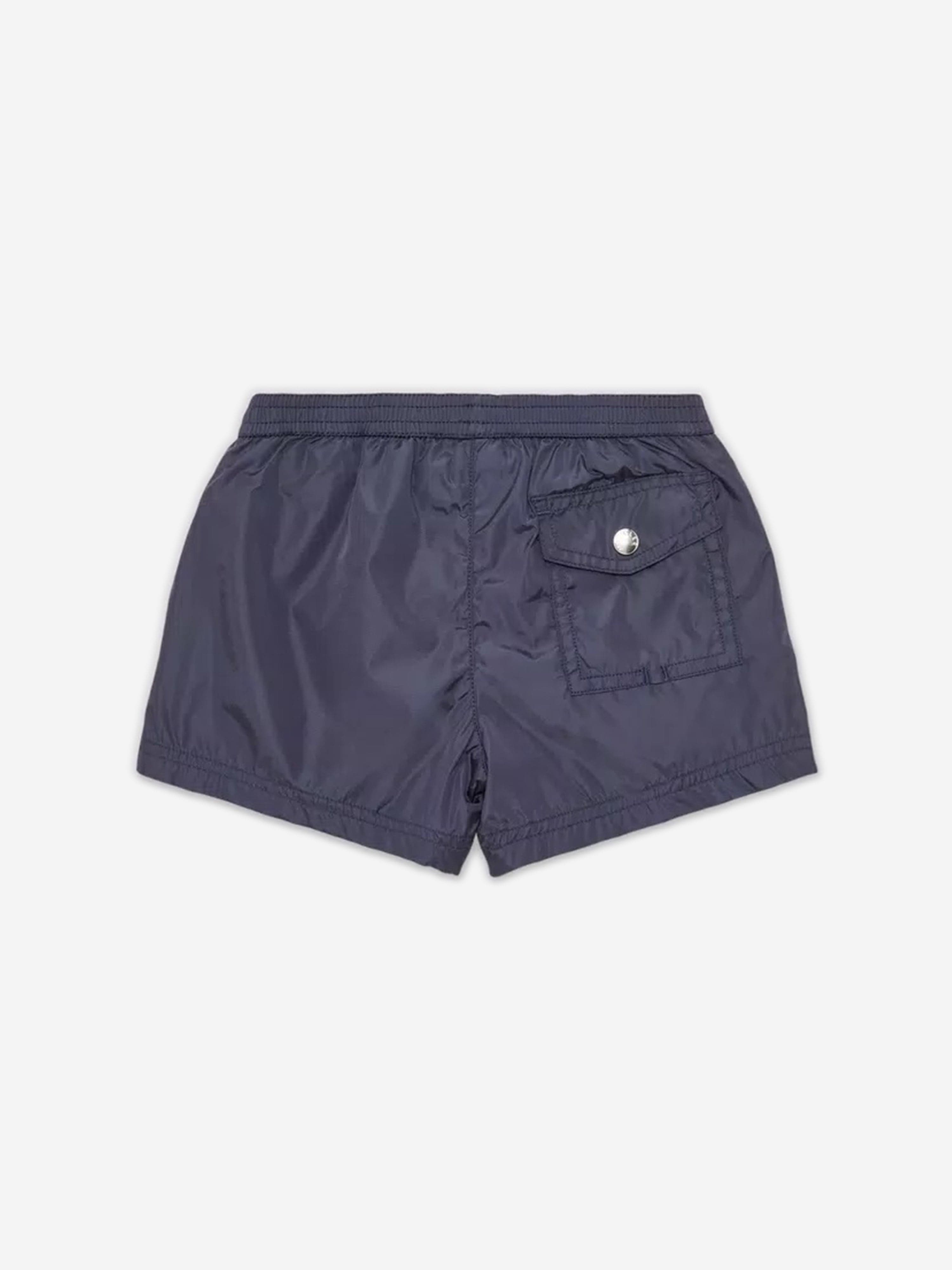 Moncler Enfant Baby Boys Logo Swim Short in Navy 100% Authentic Sale Online