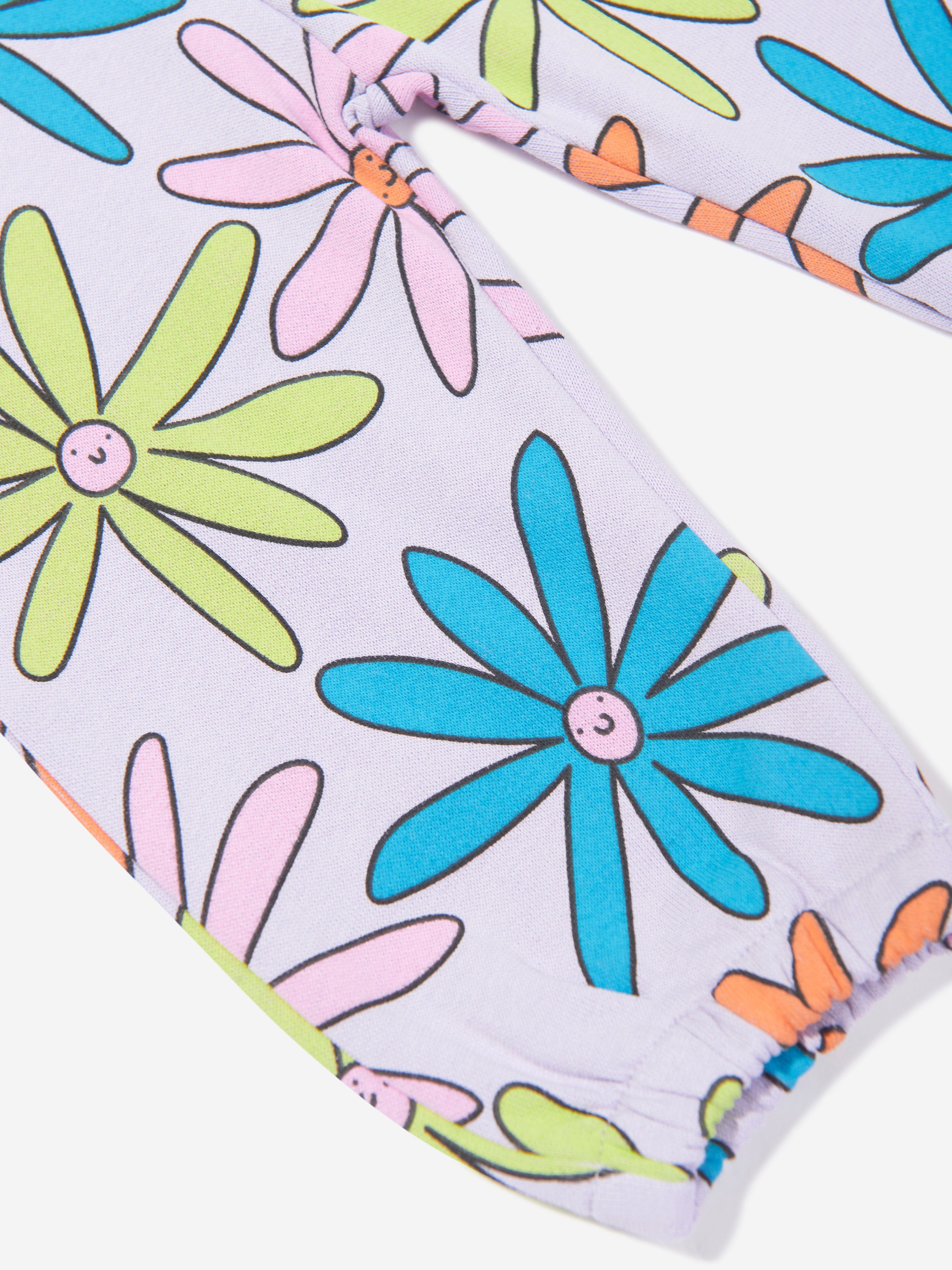 Stella McCartney Baby Girls Flower Joggers in Purple Discounts
