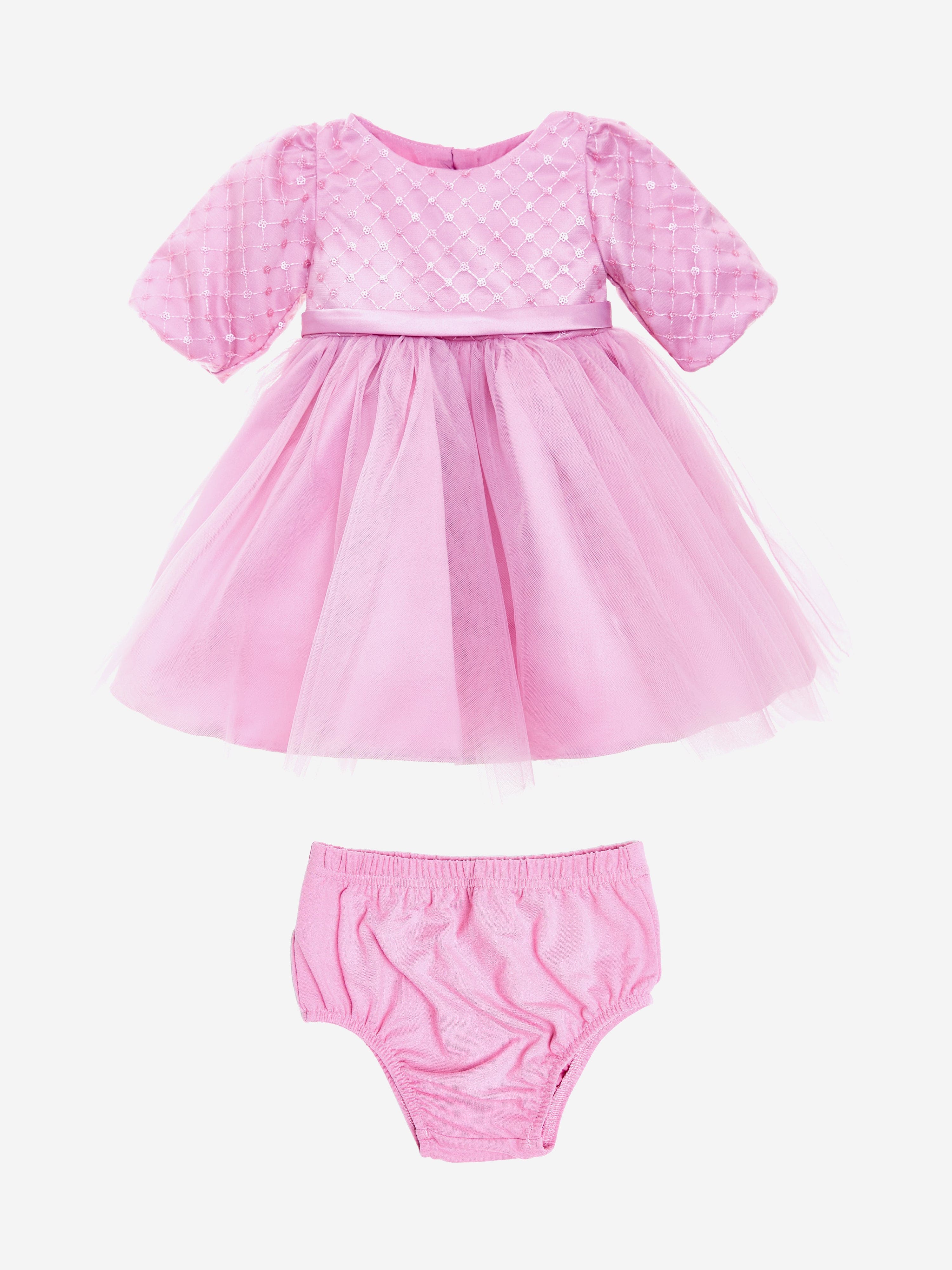 Baby Girls Royal Rose Dress in Pink Clearance Supply