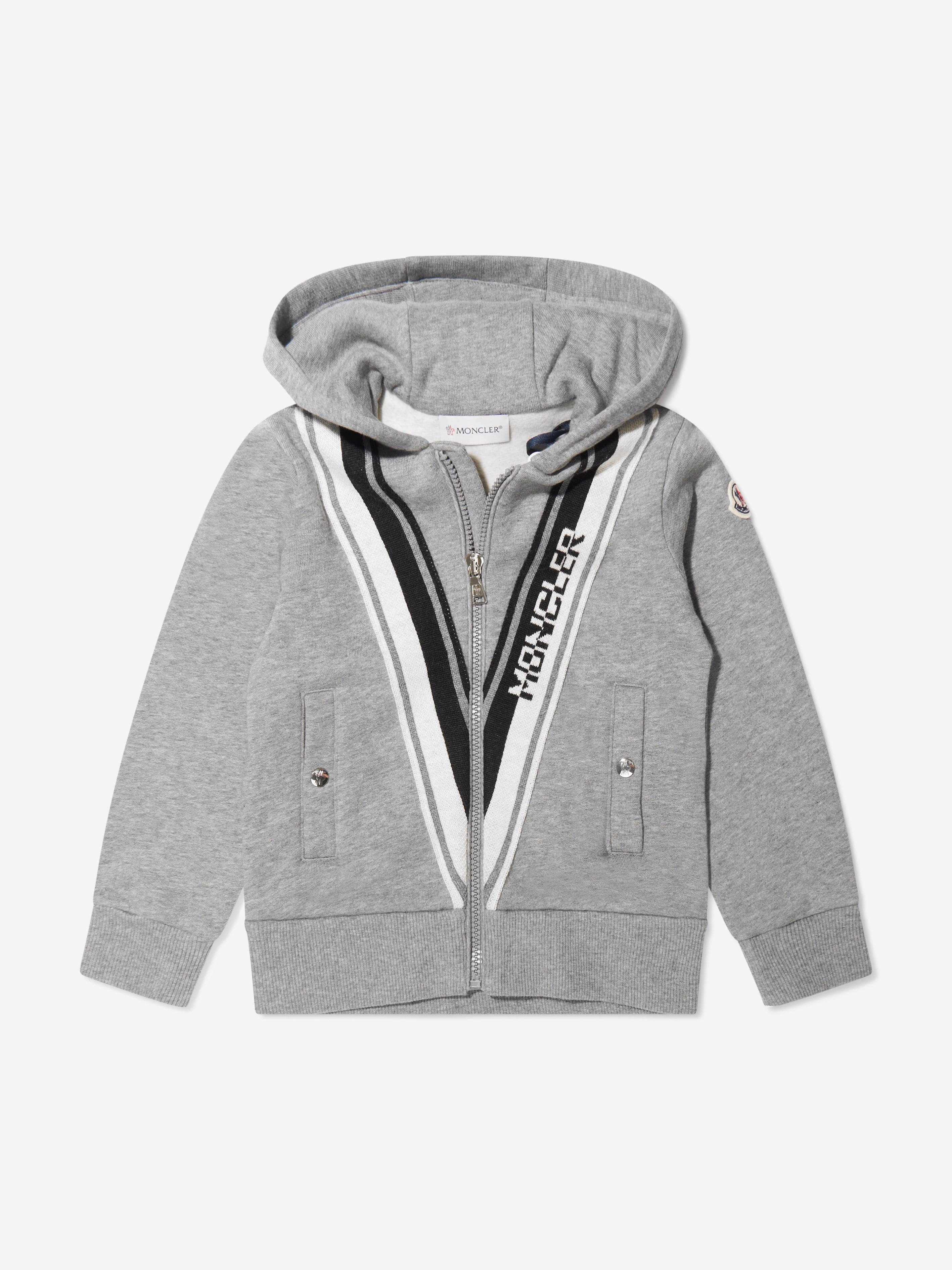 Moncler Enfant Boys Graphic Logo Zip Up Hoodie Cheap Sale New