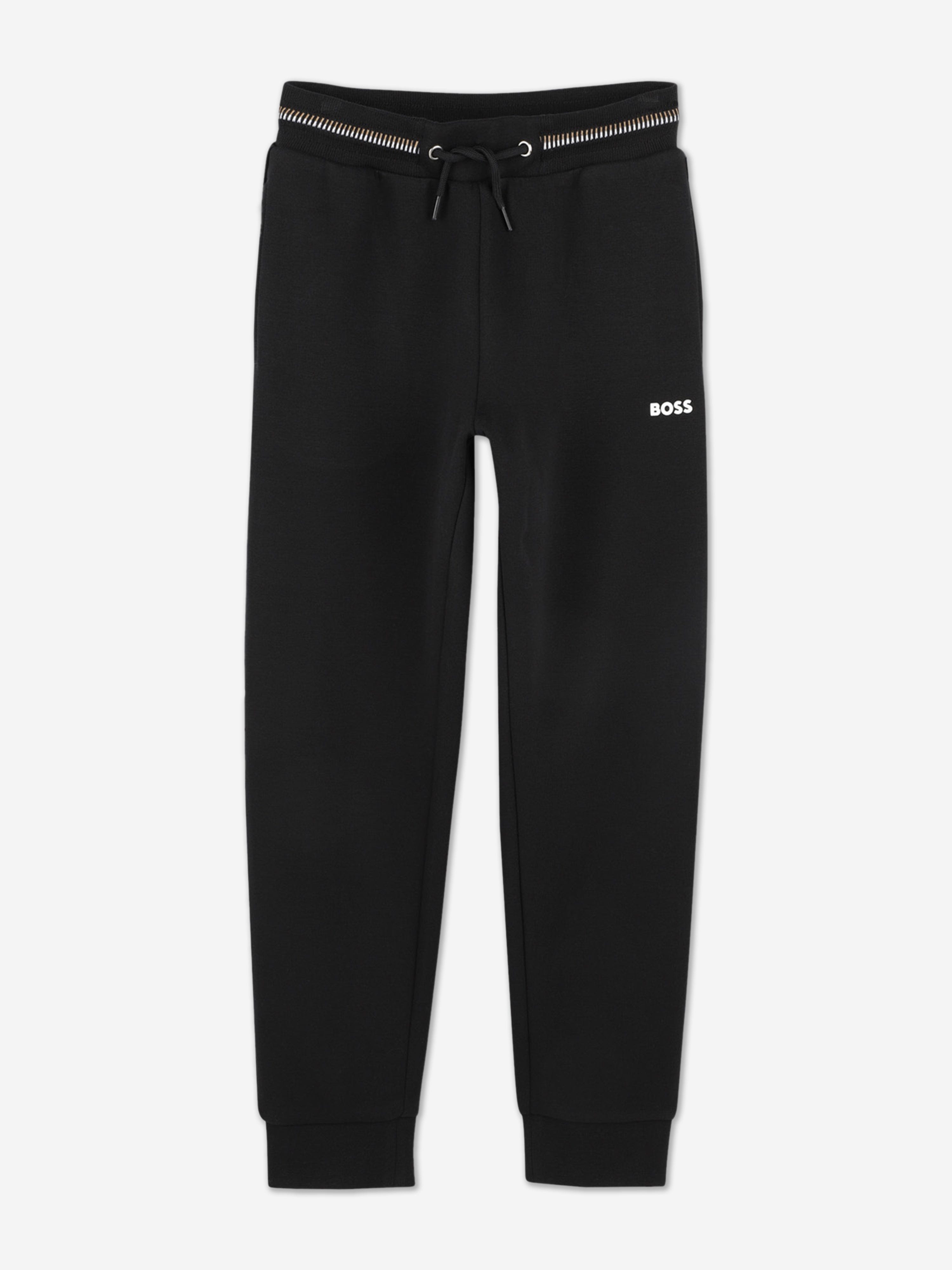 BOSS Boys Logo Print Tracksuit in Black Cheap Sale Sast