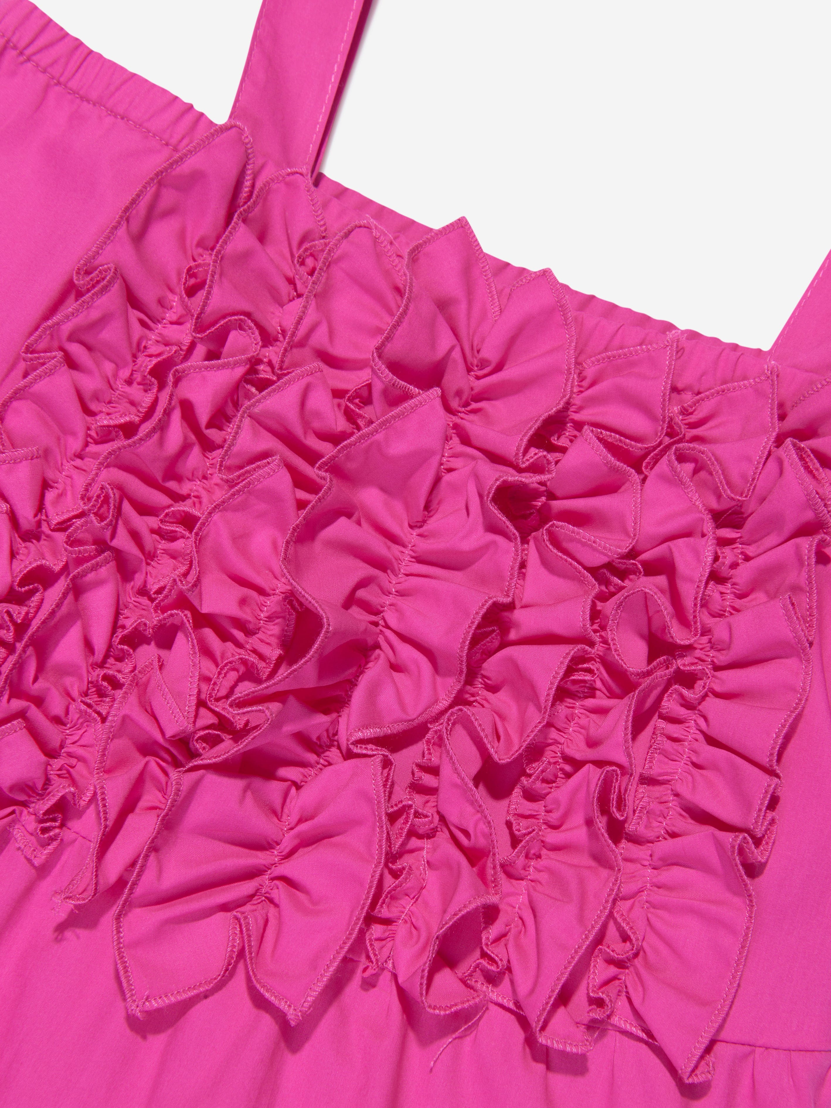 MSGM Girls Ruffle Dress in Pink Free Shipping Sale Online