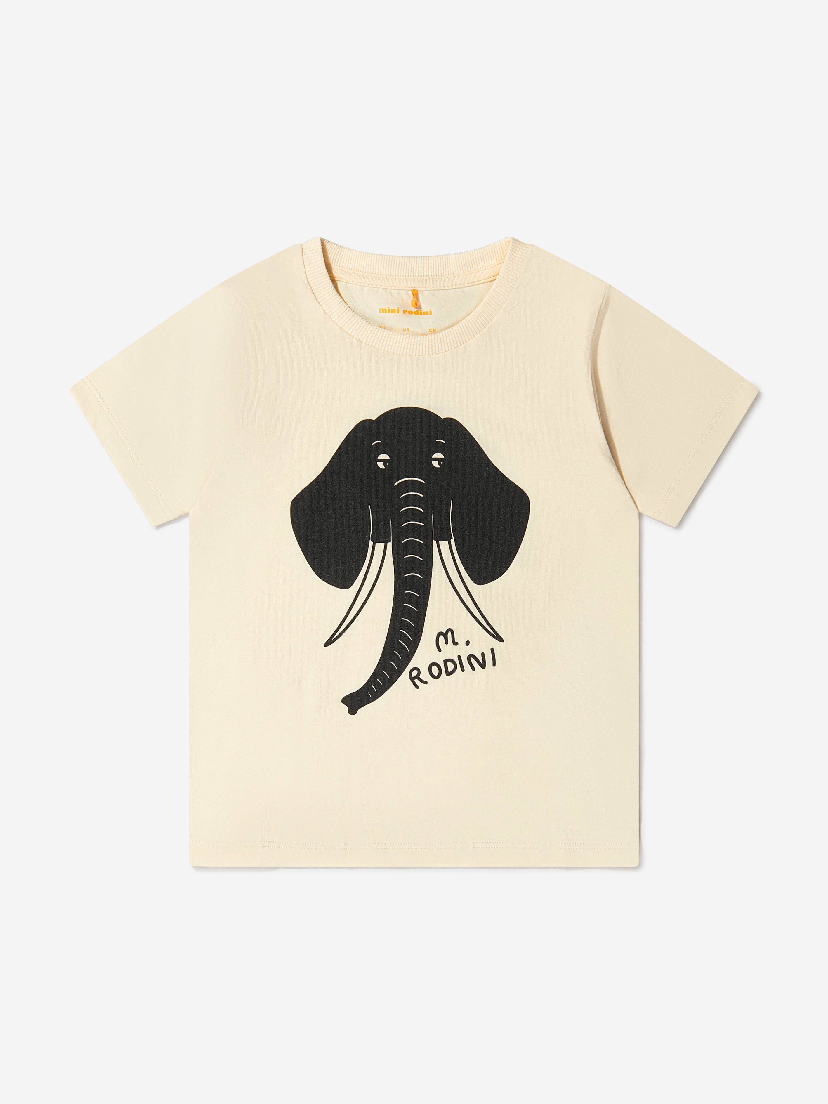 Mini Rodini Unisex Organic Cotton Elephant T-Shirt Wiki Cheap Pice