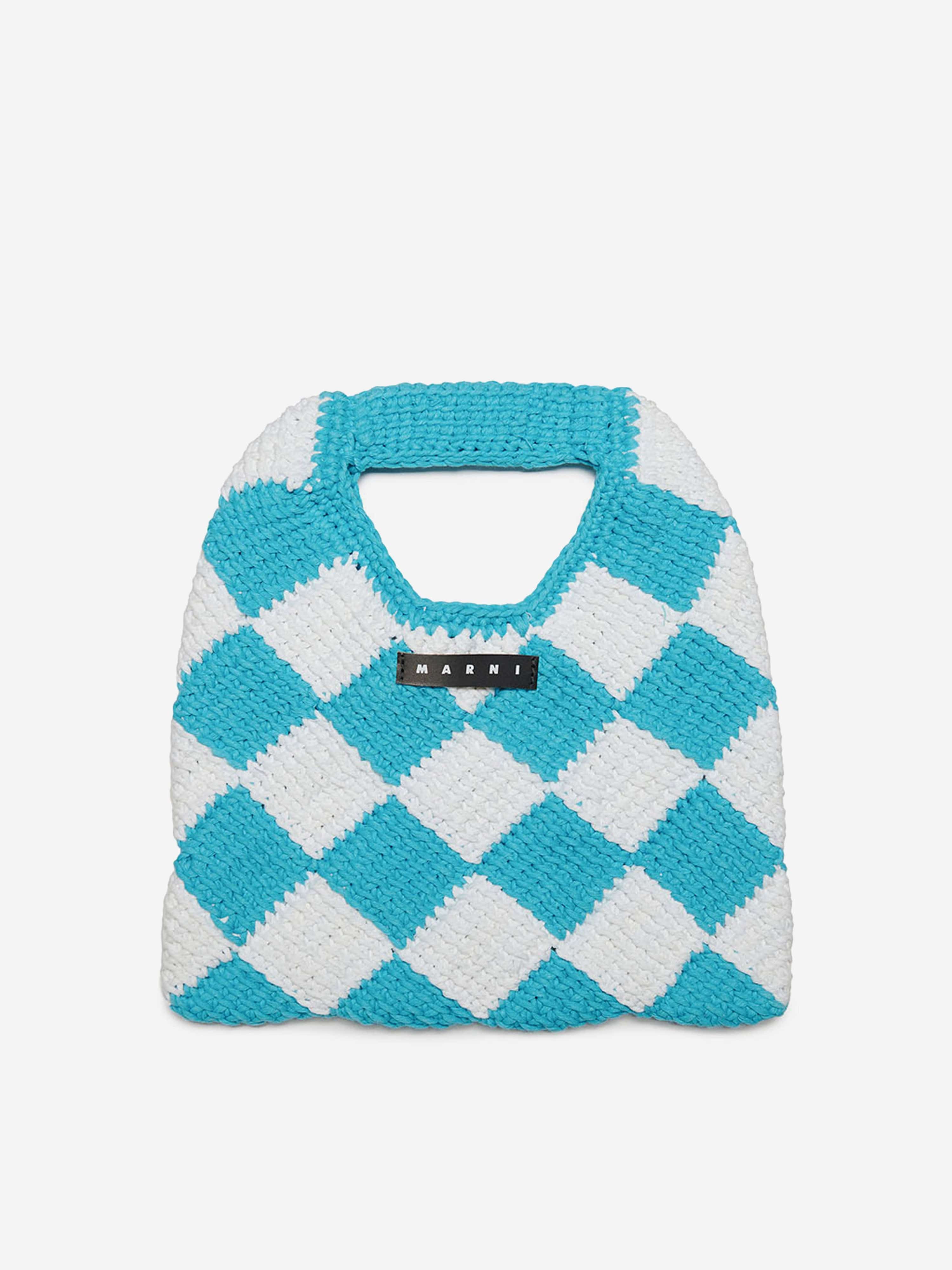 MARNI Girls Diamond Crochet Bag in Blue (25cm) Cheap Wiki