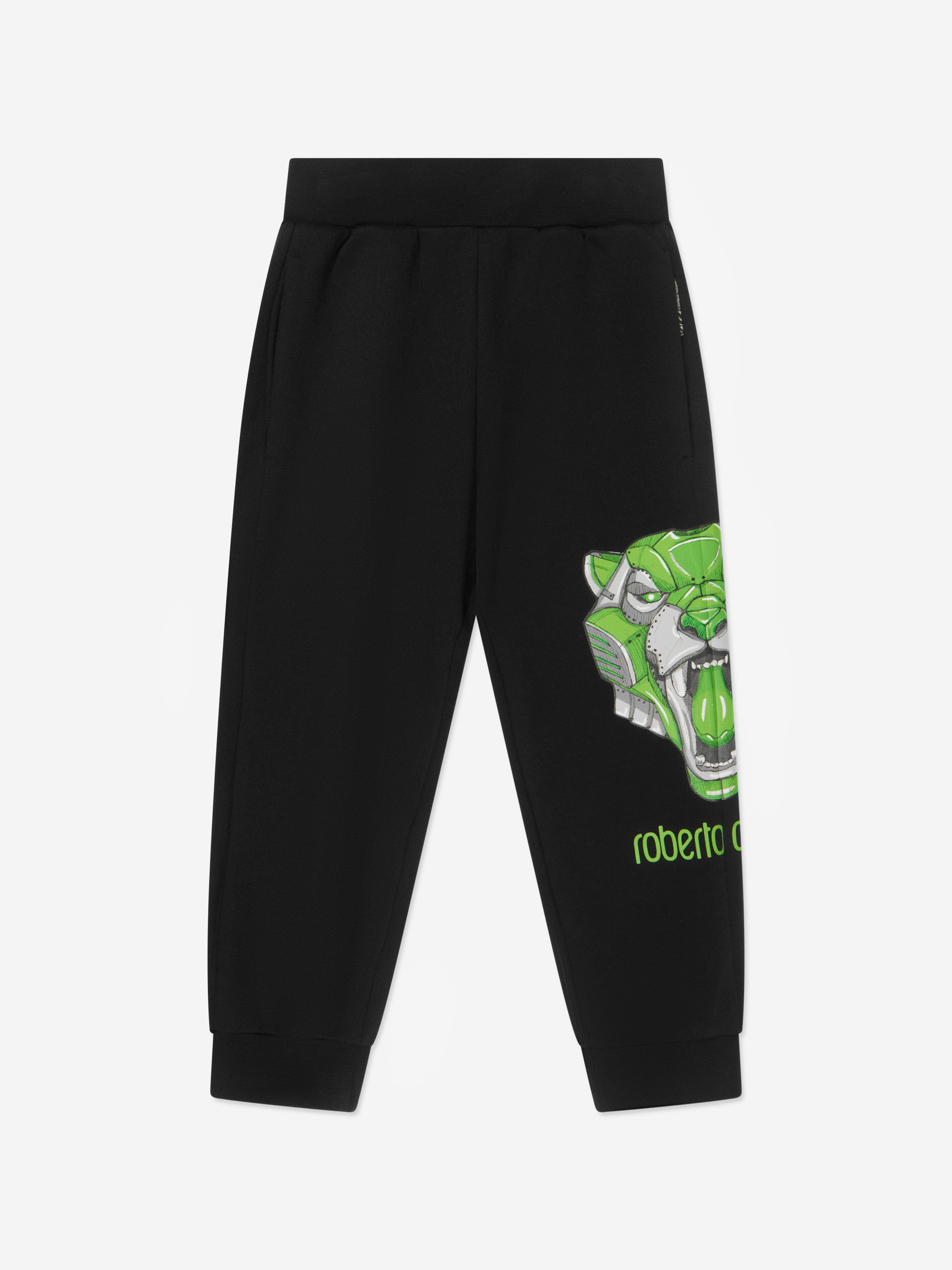 Roberto Cavalli Boys Tiger Joggers in Black Footlocker Finishline Online