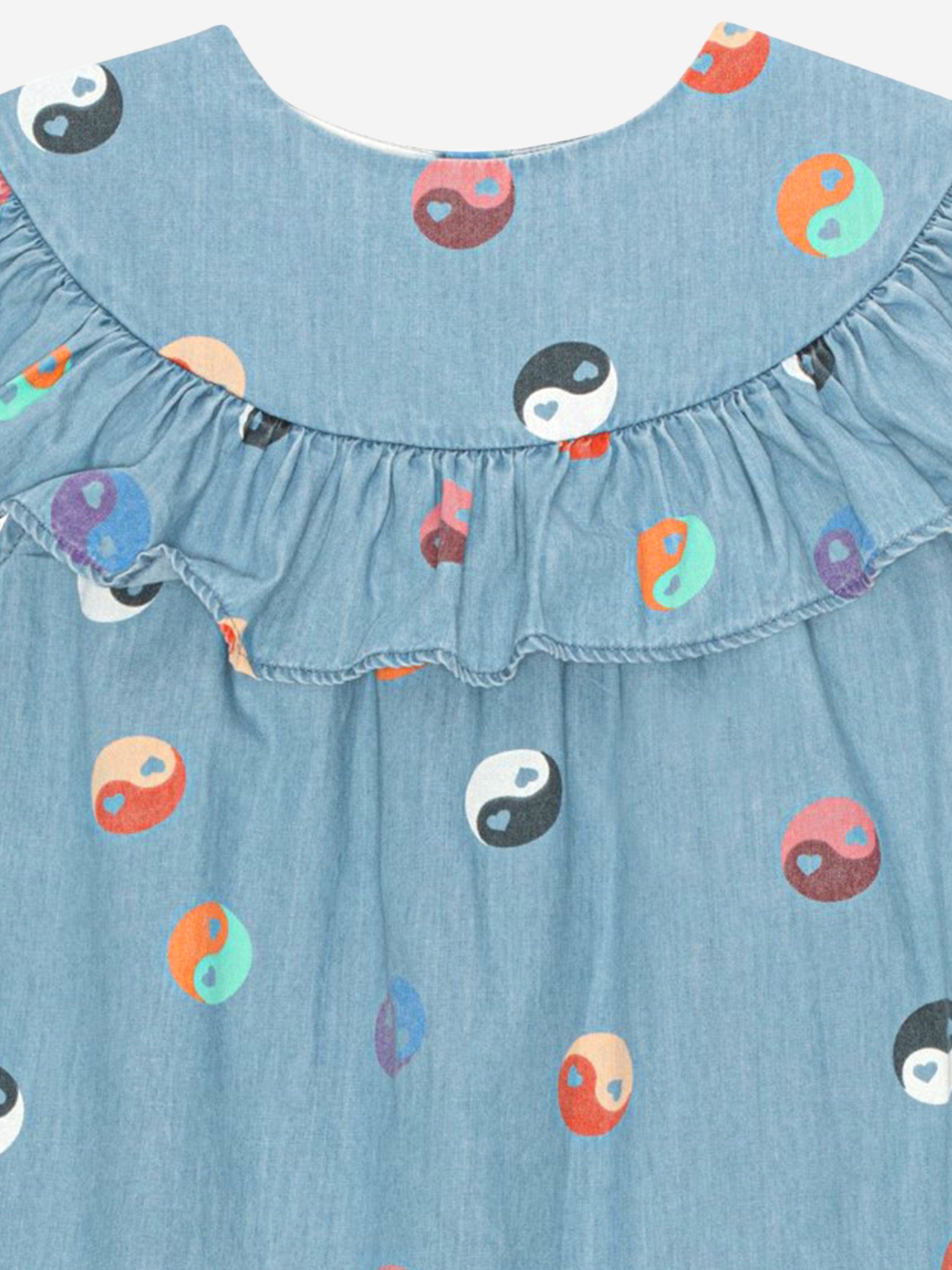 Molo Girls Yin Yang Dress in Blue Cheap Sale Visit New