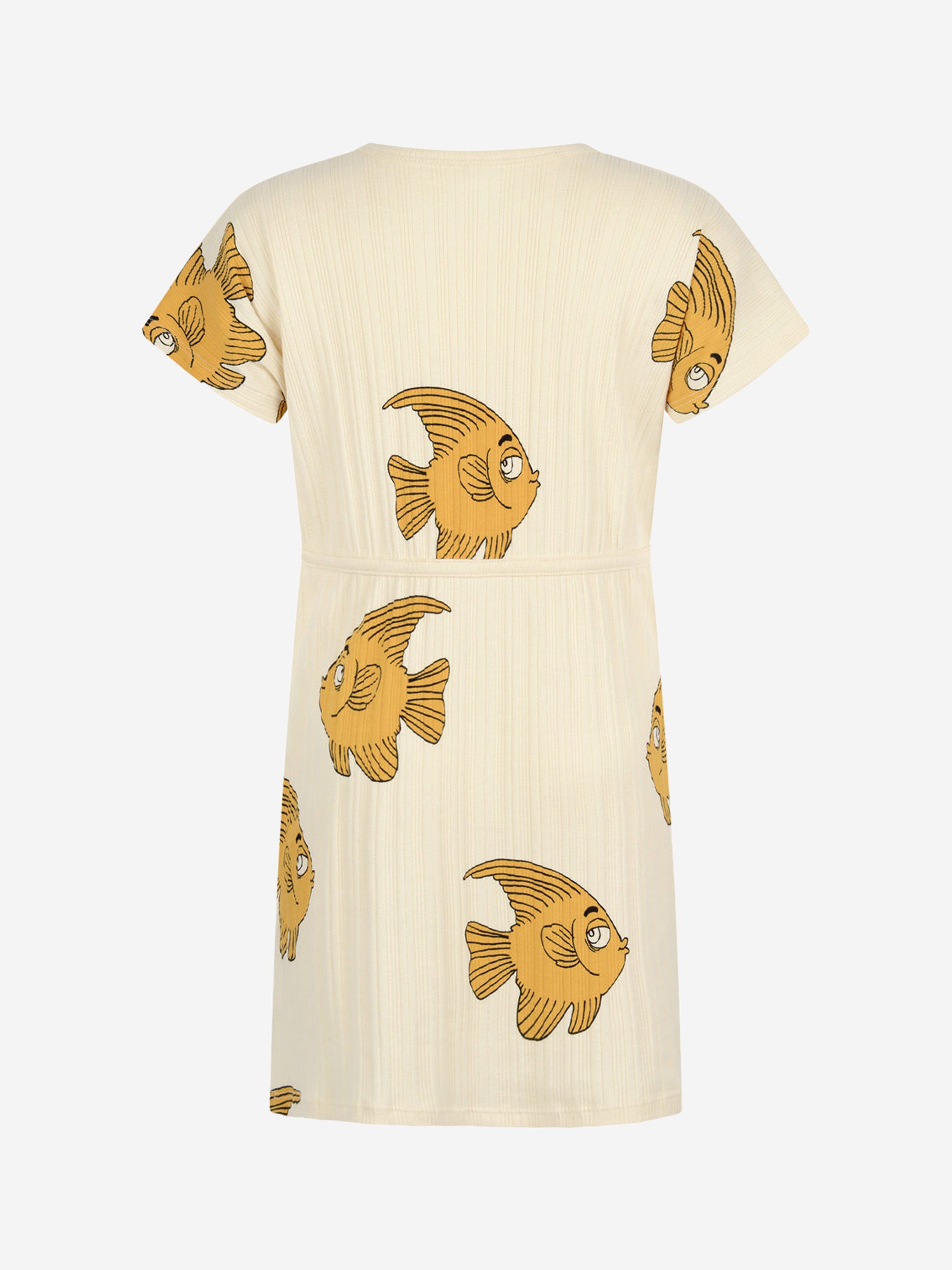 Mini Rodini Girls Cotton Fish Print Dress Cheap Brand New Unisex