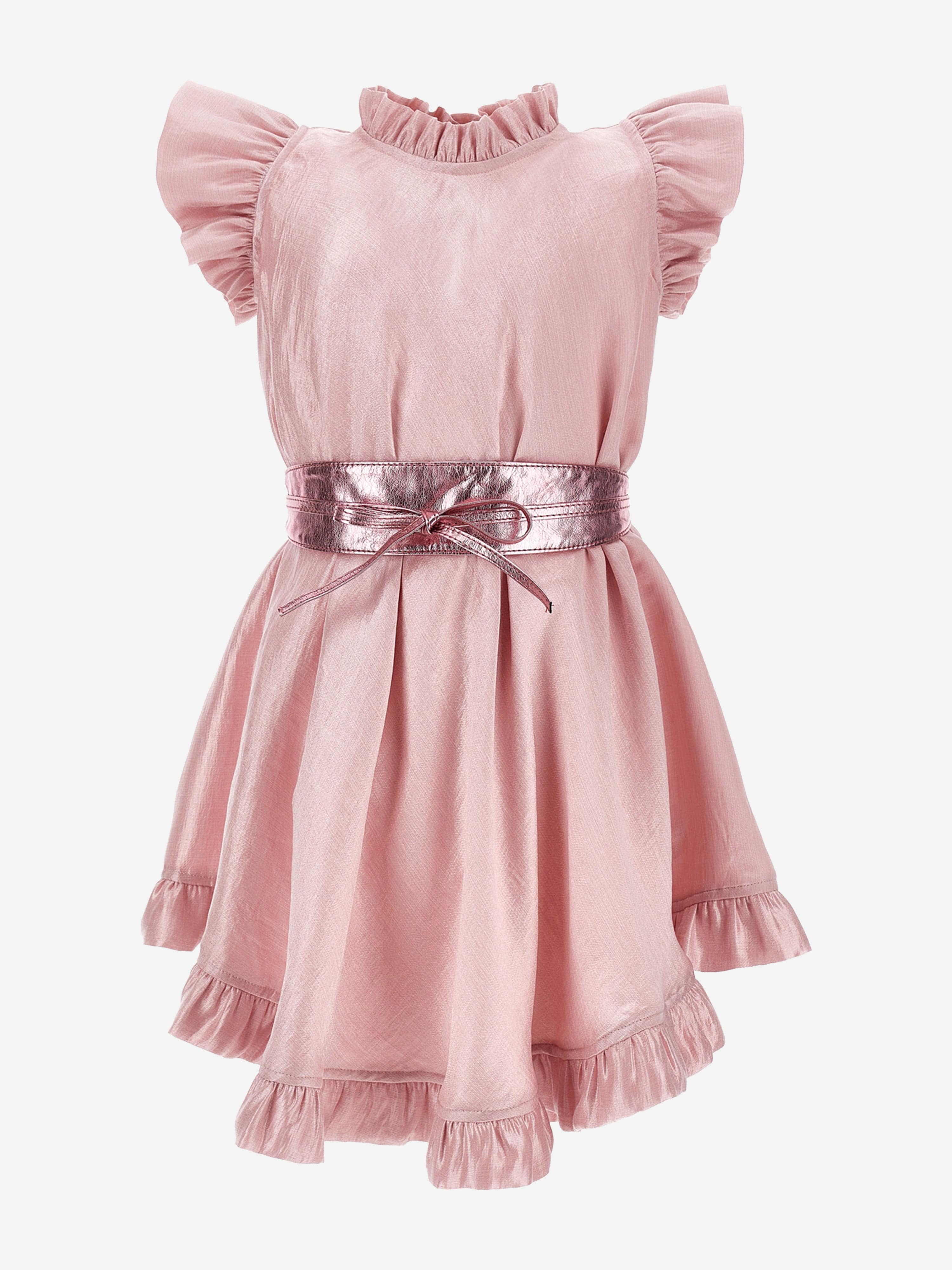 Girls Occasion Dress With Belt in Pink Cheapest Online
