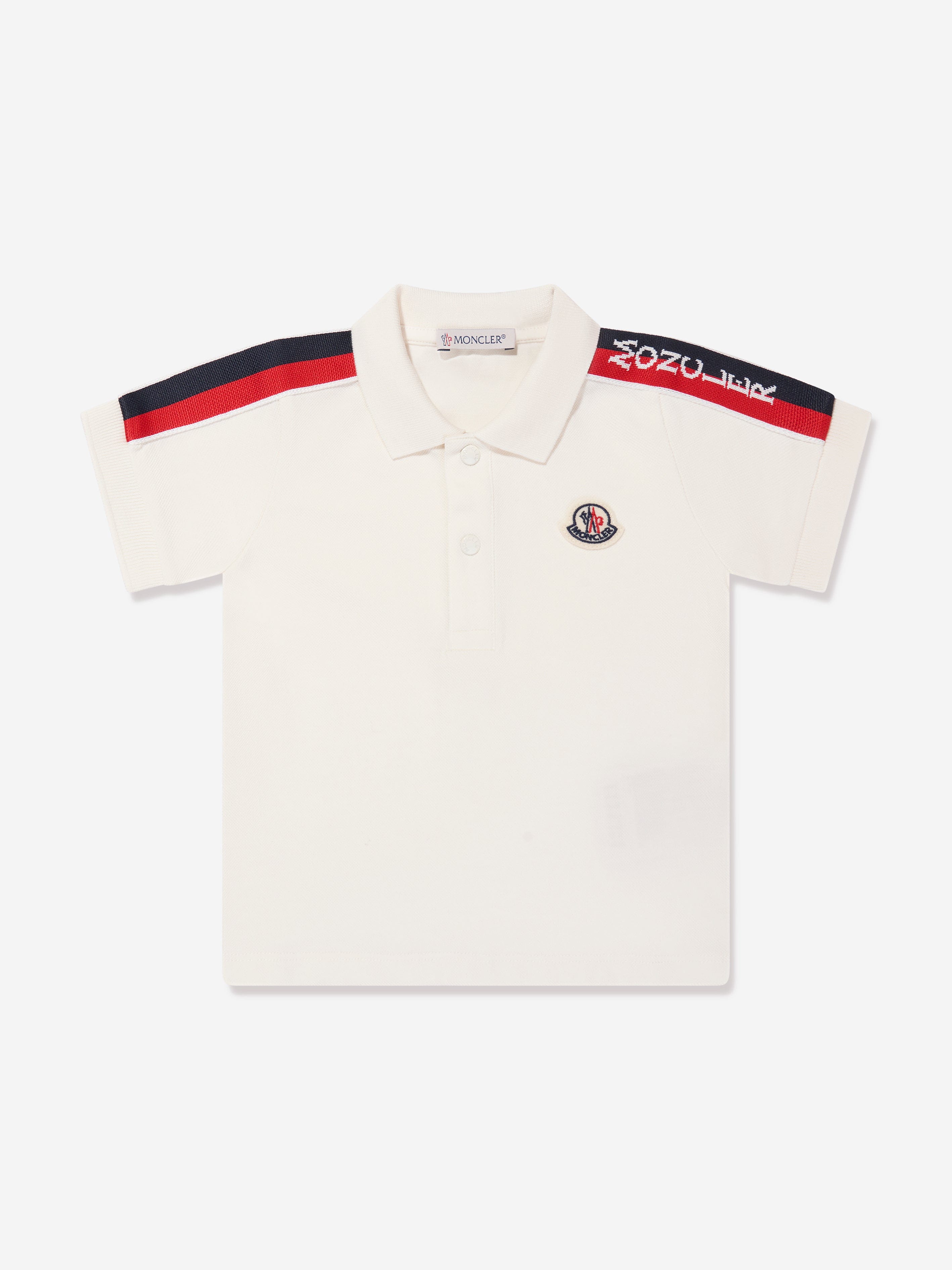 Moncler Enfant Baby Boys Polo Shirt in White 2025 Newest Cheap Online