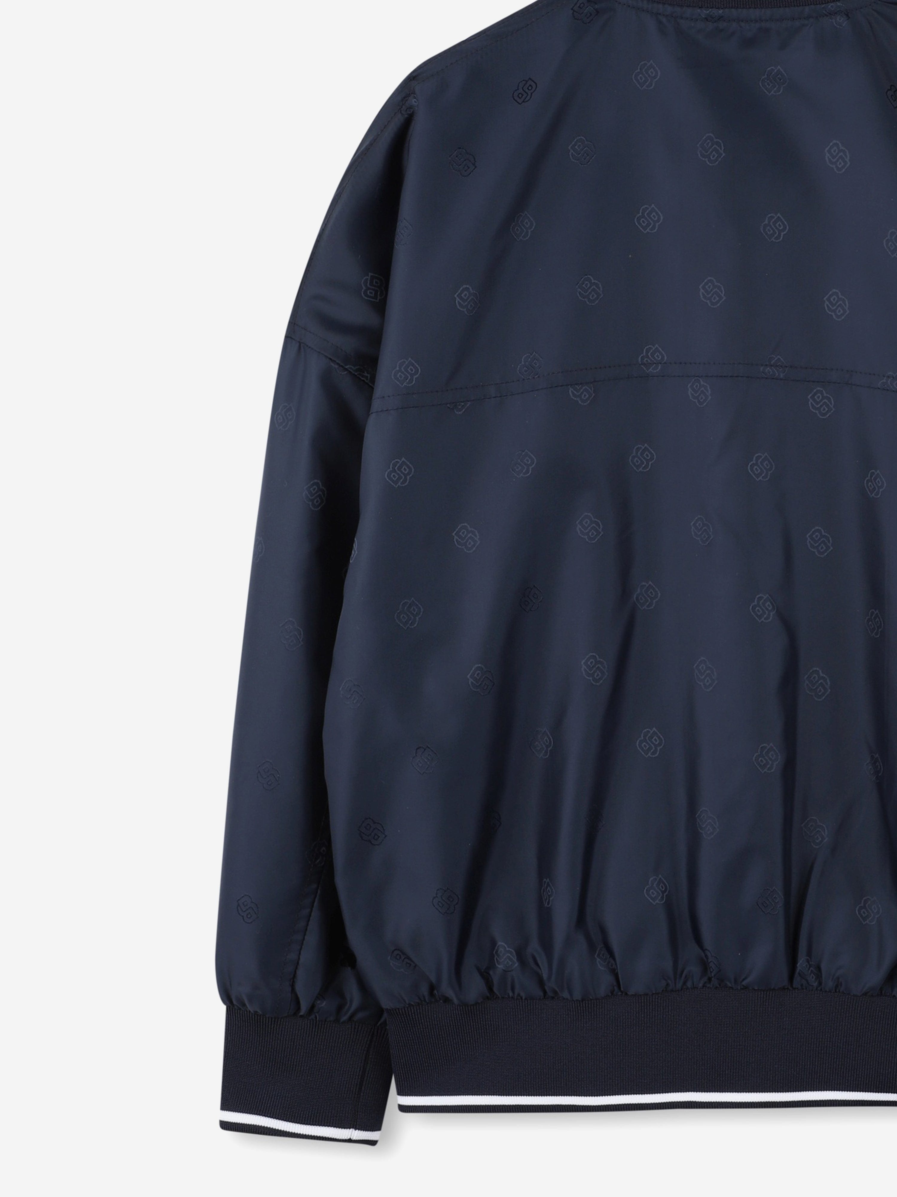 BOSS Boys Double B Jacquard Jacket in Navy 2025 New Cheap Online