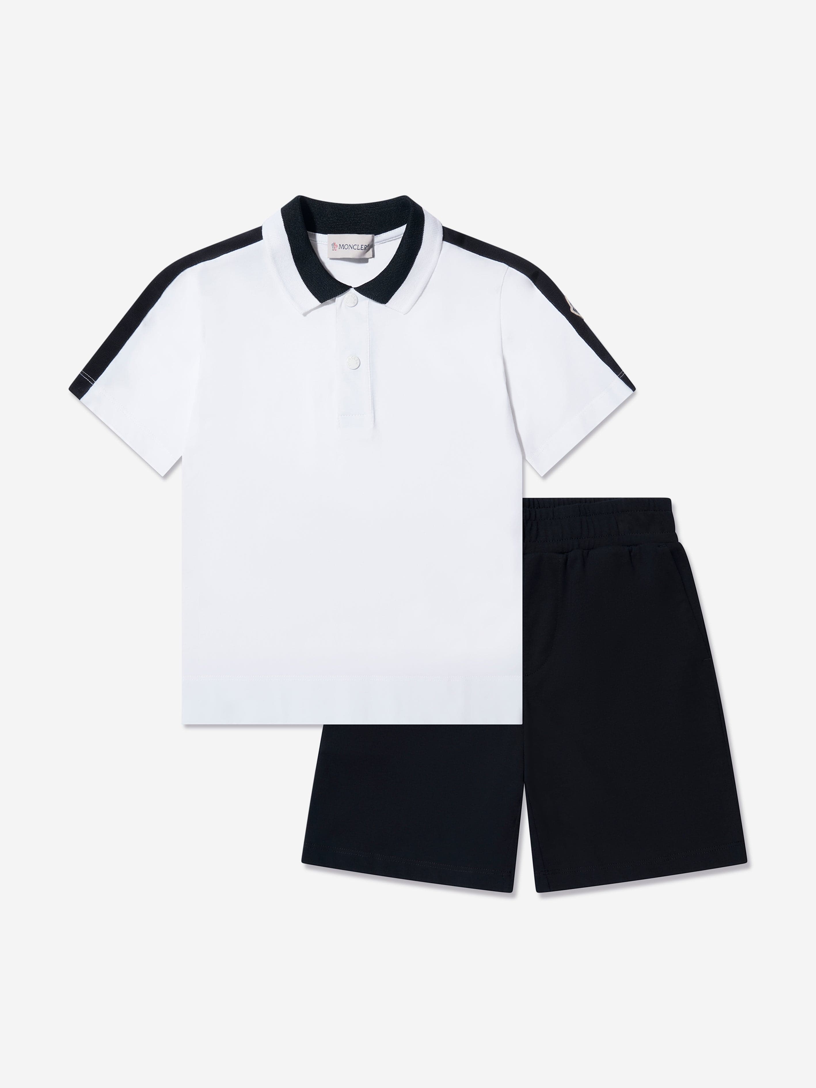 Moncler Enfant Boys Short Set in White Buy Authentic Online