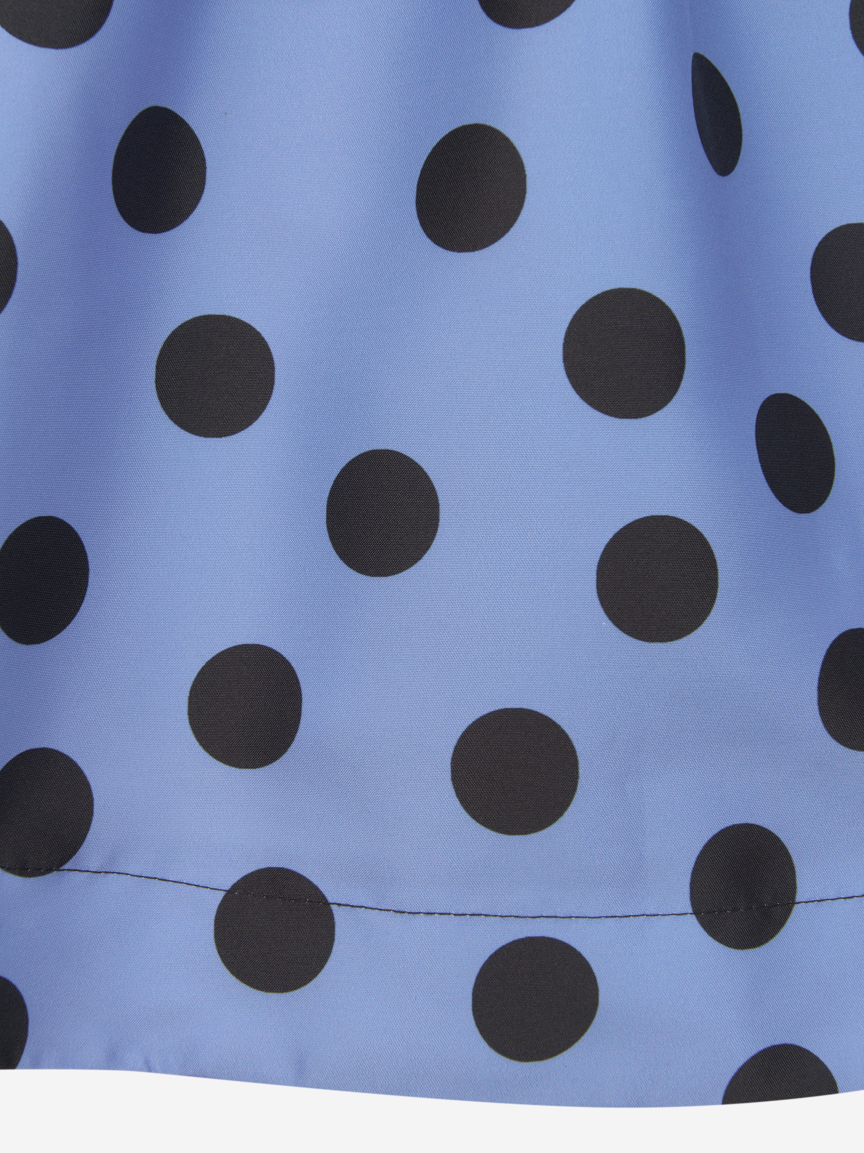 Mama Luma Girls Polka Bow Dress in Blue 100% Authentic