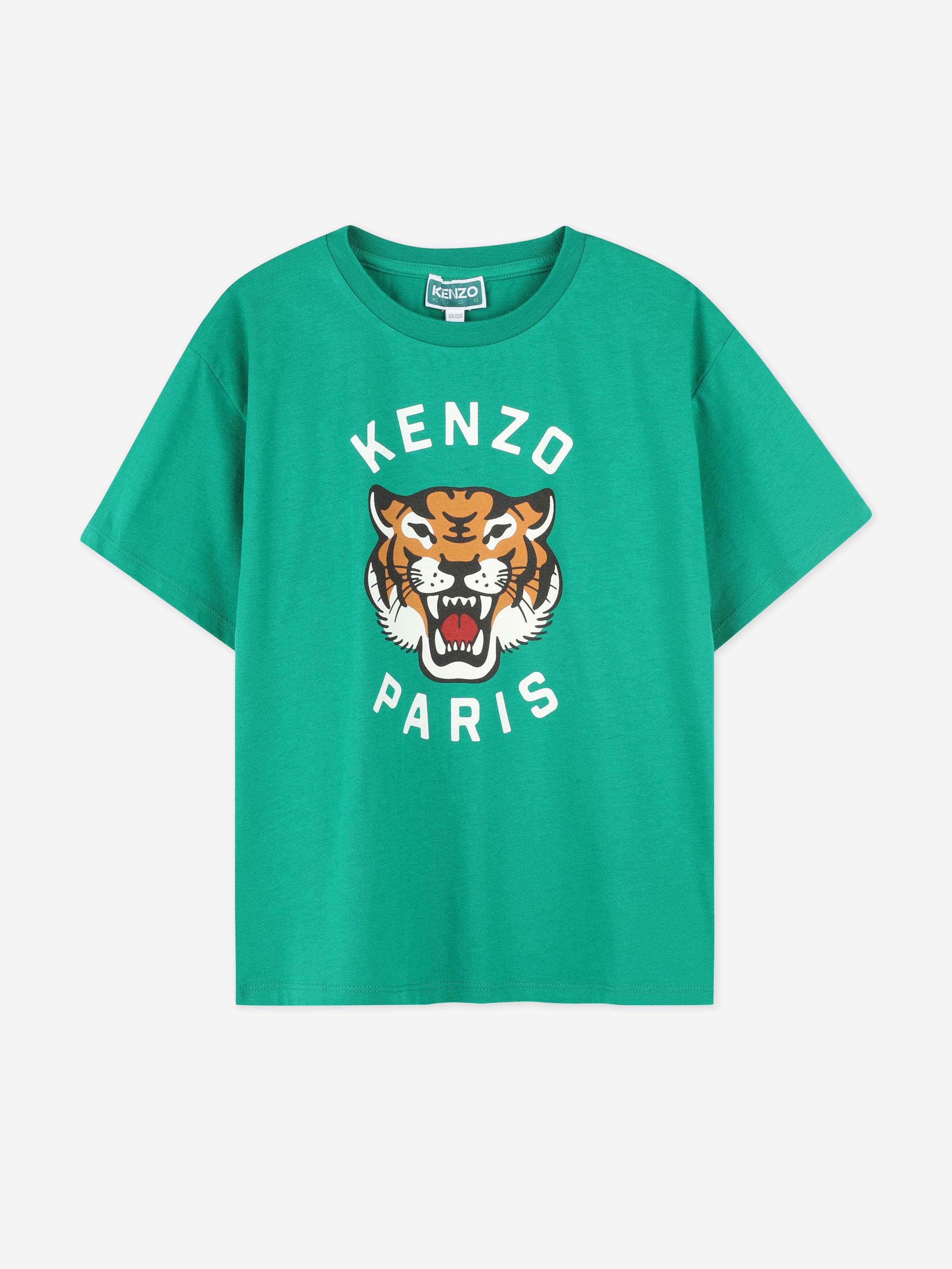 Boys Tiger T-Shirt in Green Outlet Supply
