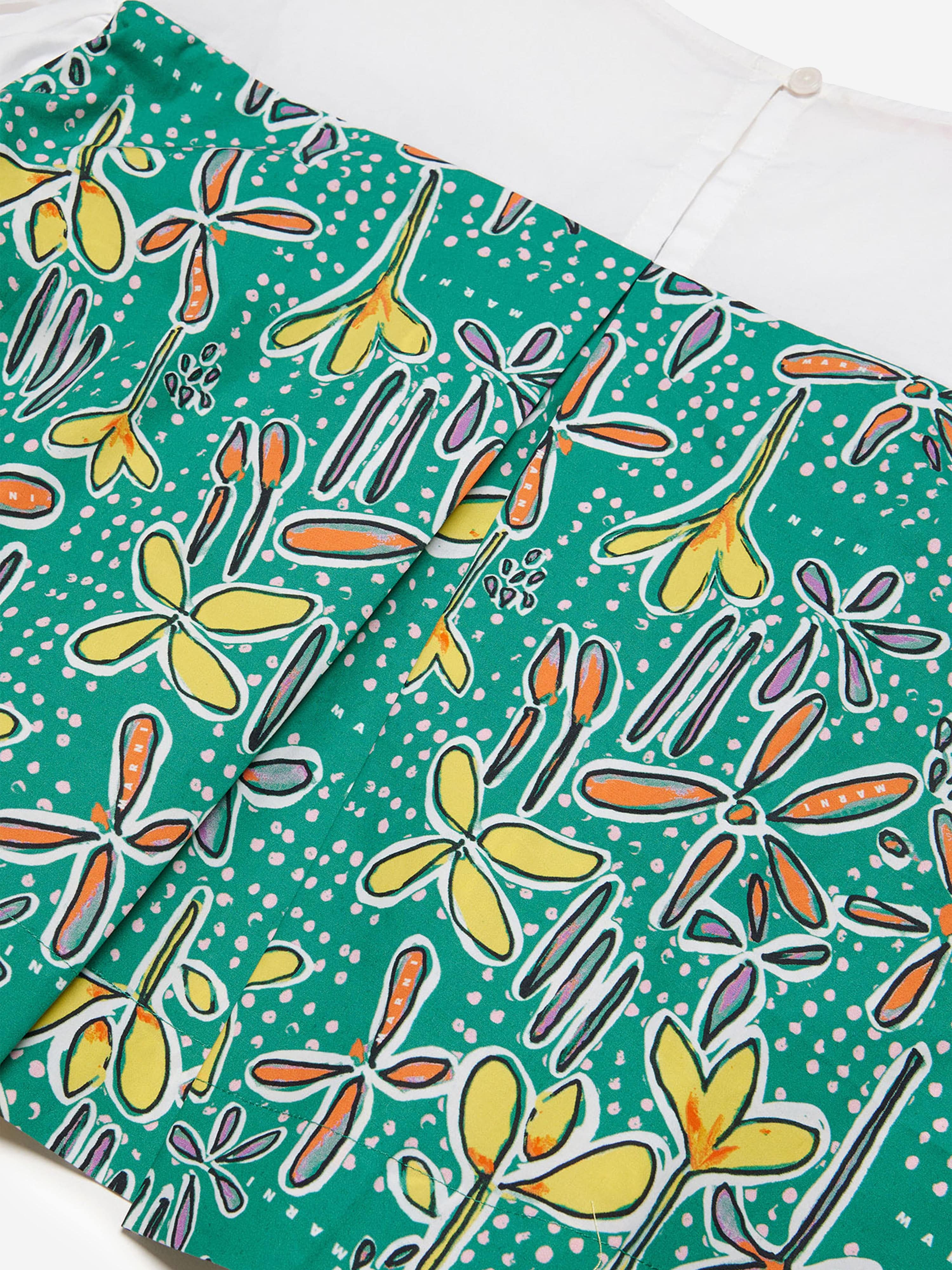 MARNI Grils Carioca Print Shirt in Green Sale In China