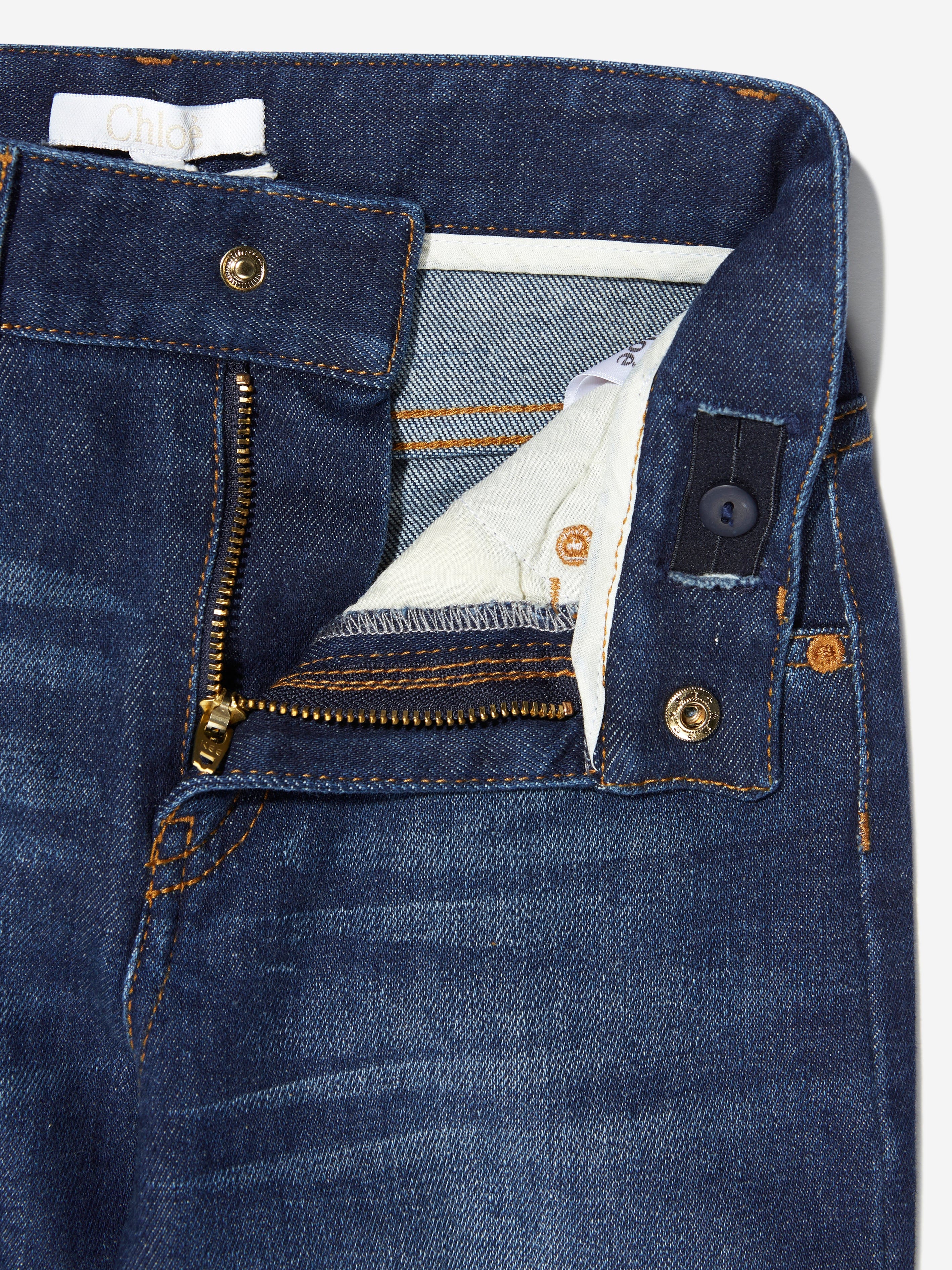 Chlo¨¦ Girls Denim Jeans in Blue Cheap Sale 100% Original