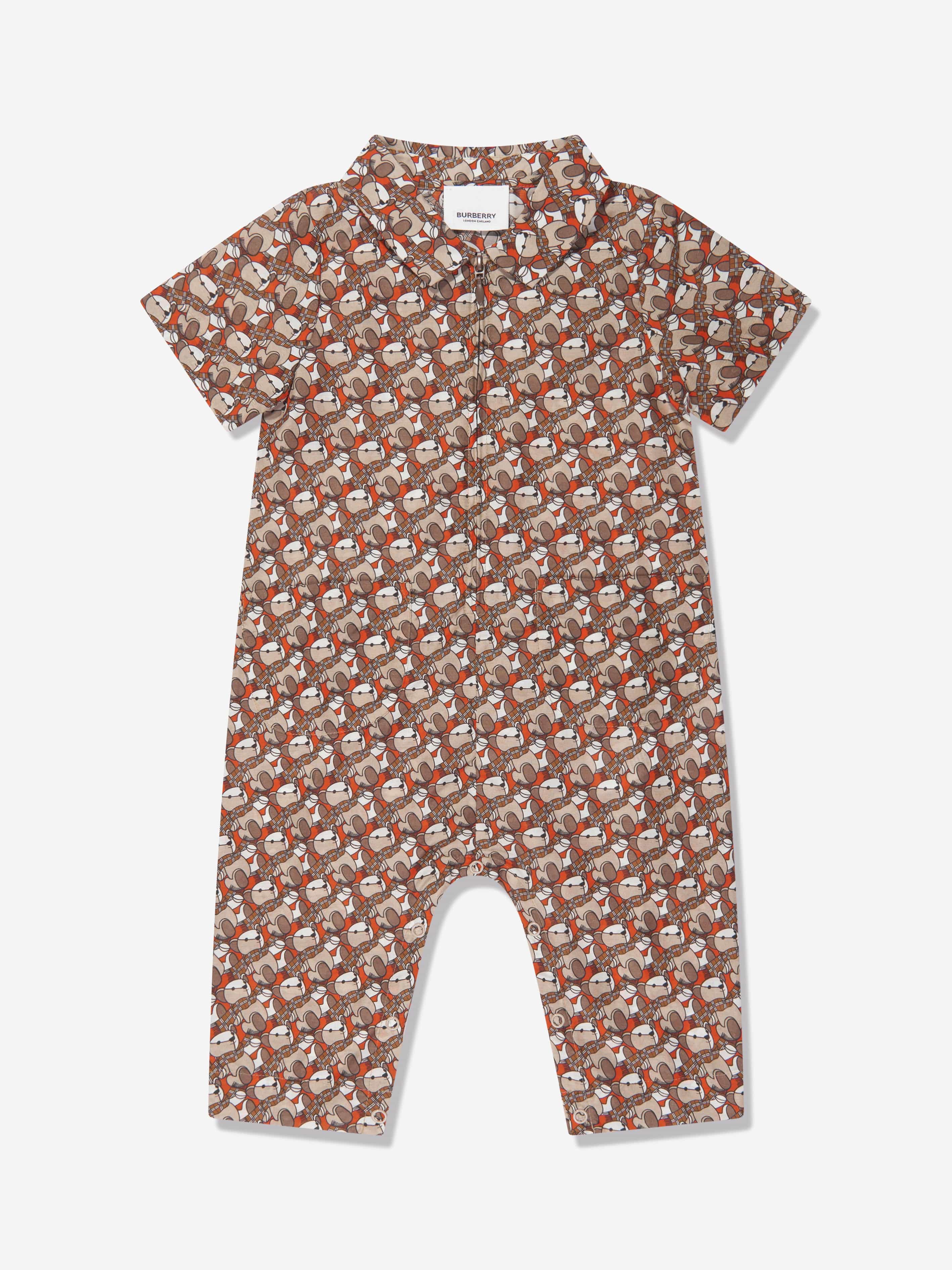 Burberry Baby Andreas Romper in Beige Cheap Sale New Arrival