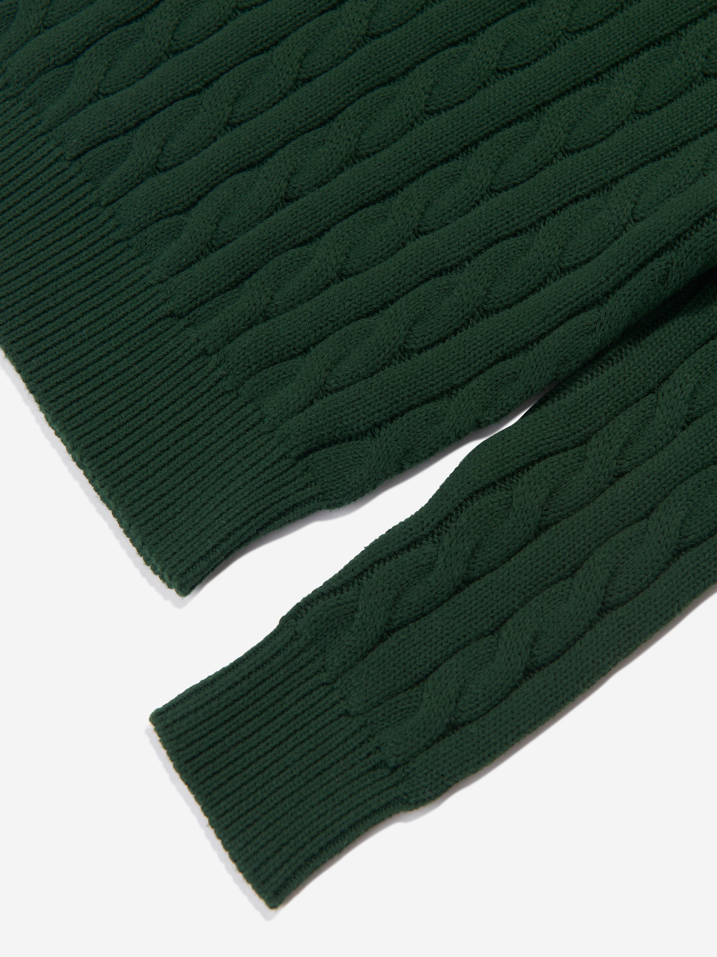 Rachel Riley Boys cable Knit Jumper in Green Good Selling Online