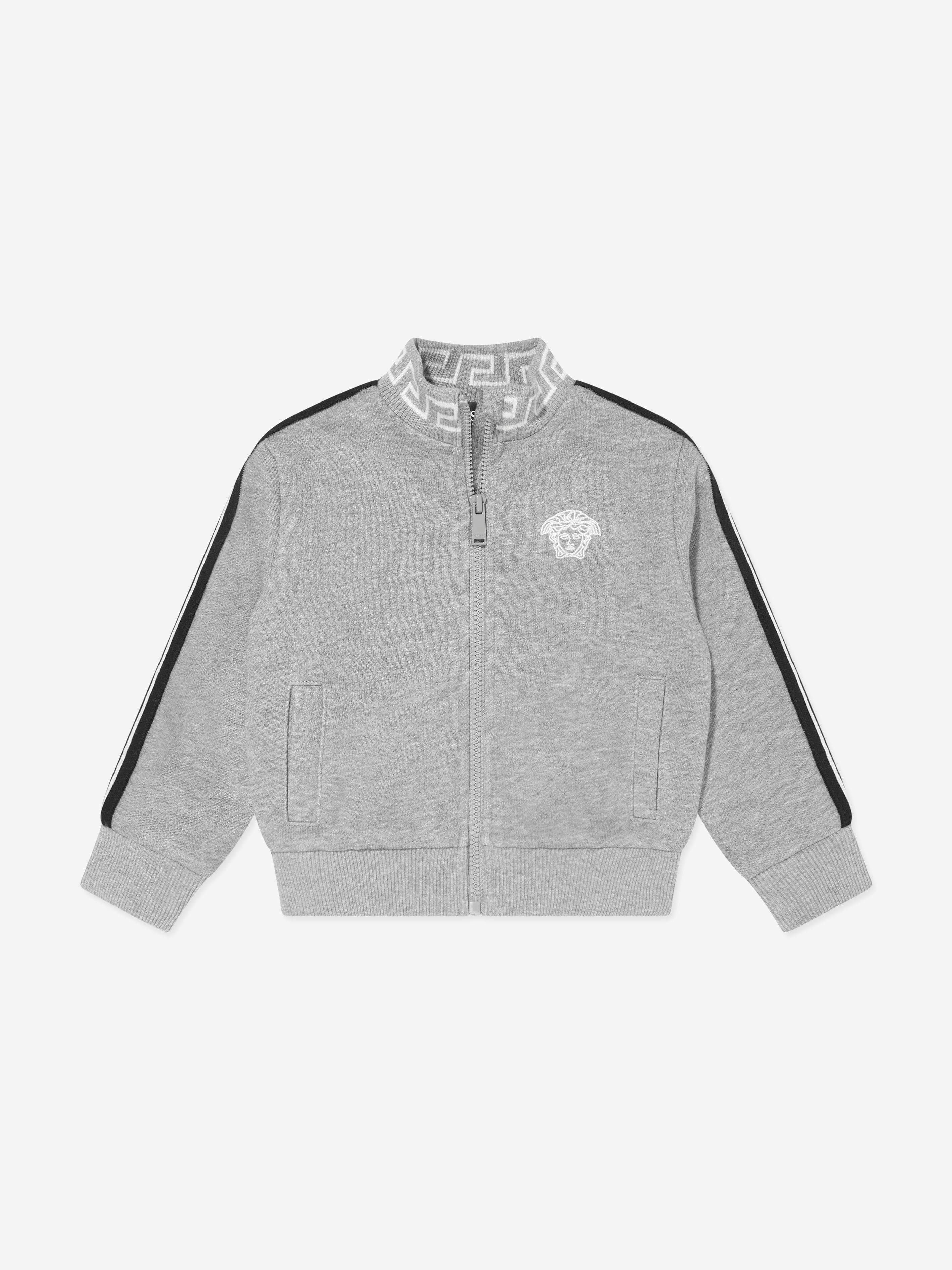 Versace Baby Boys Medusa Zip Up Top in Grey Clearance Store Cheap Online