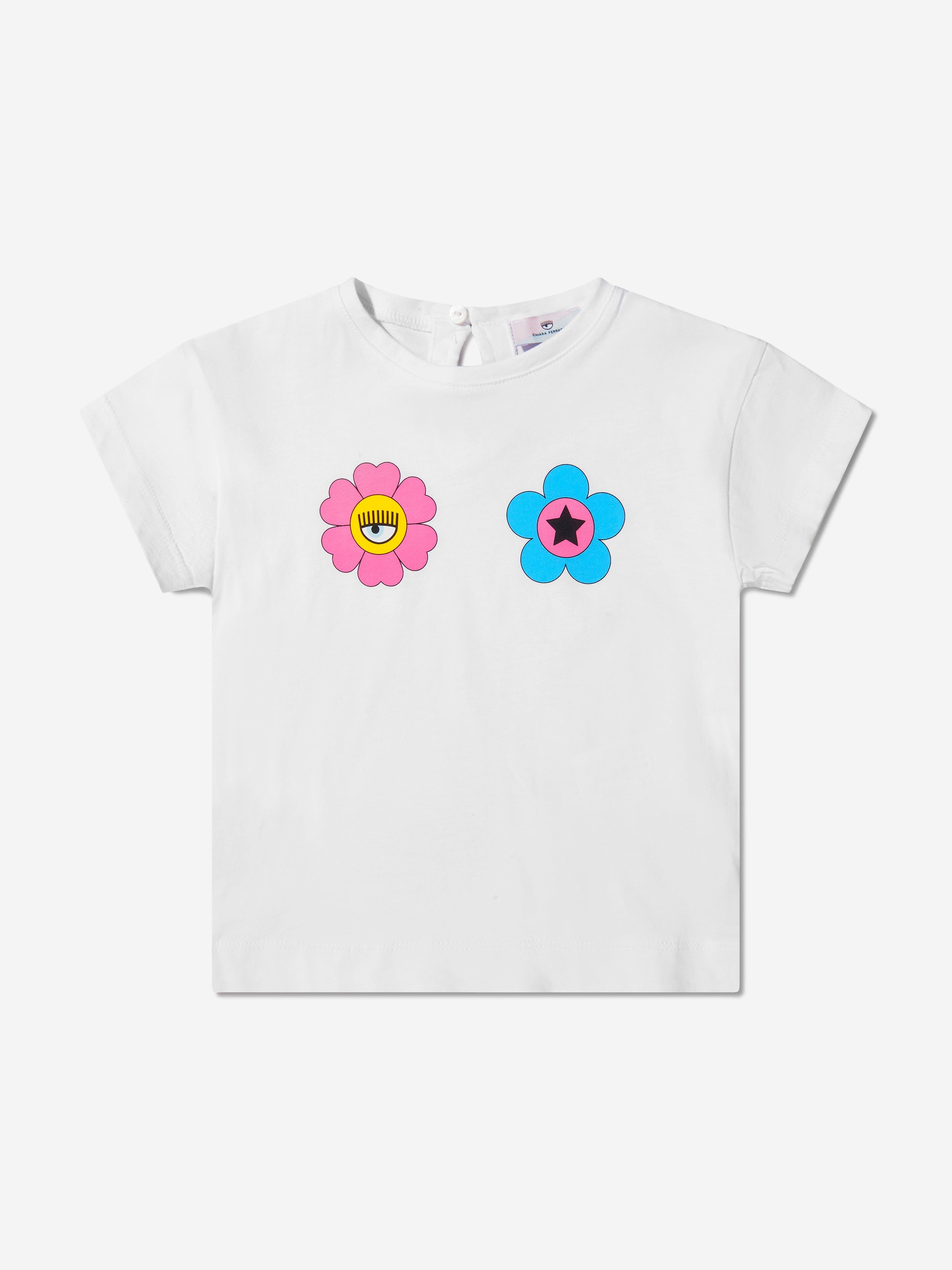 Chiara Ferragni Baby Girls Cotton Jersey Eye Daisy T-Shirt Cheap Sale Pay With Paypal