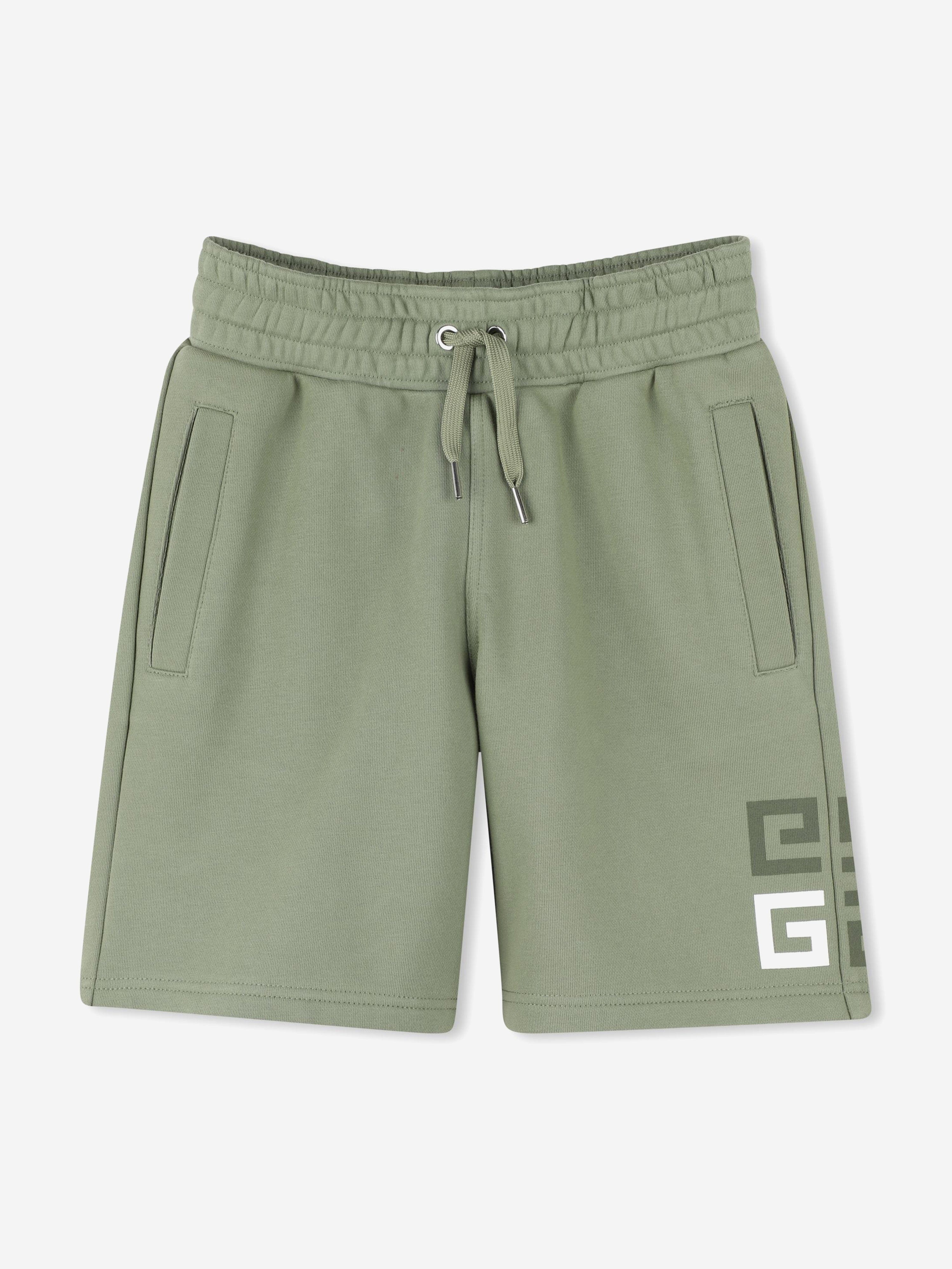 Boys 4G Log Shorts in Green Outlet 2025 New