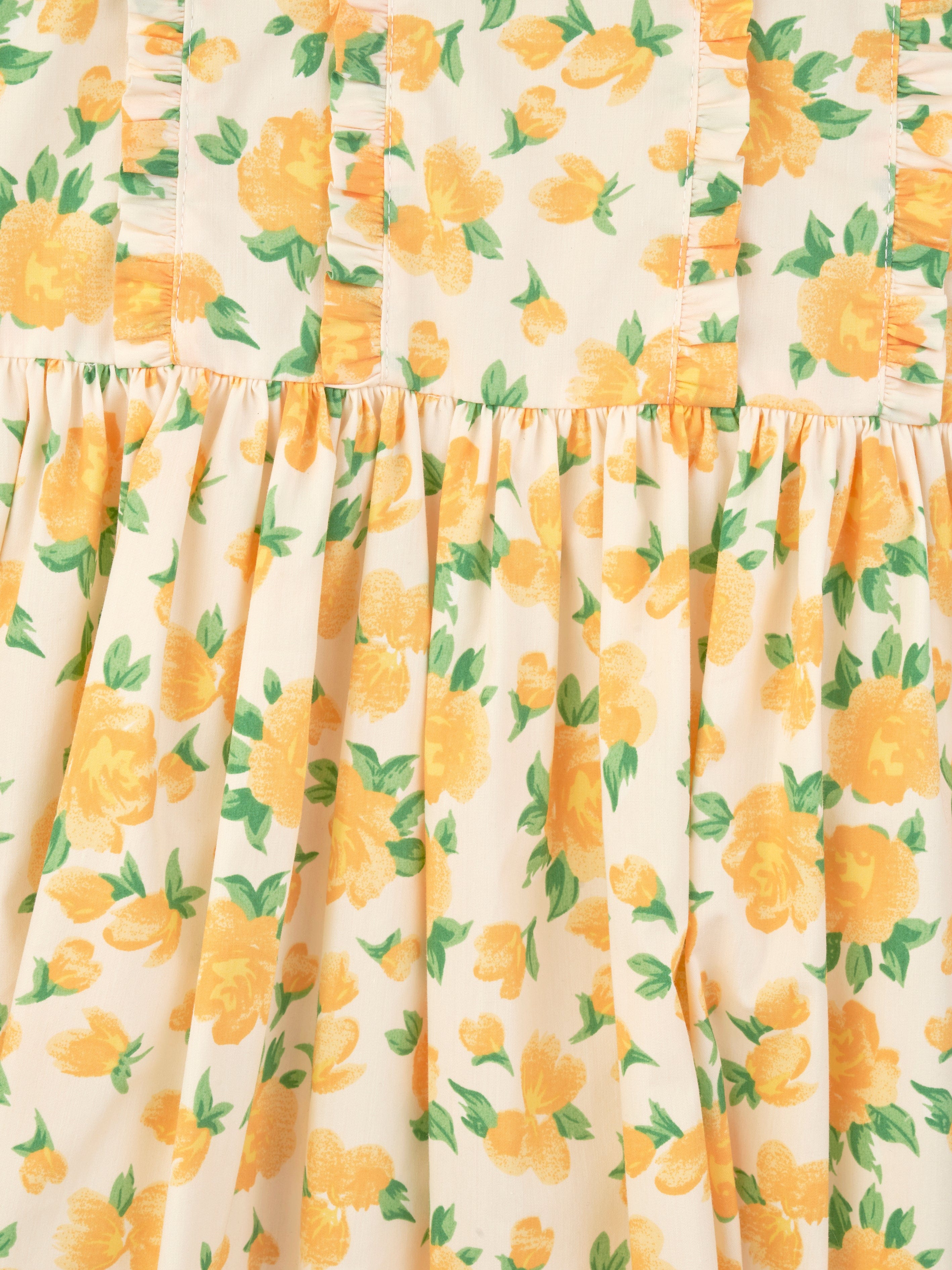 Rachel Riley Girls Marigold Frill Dress in Yellow 2025 New For Sale