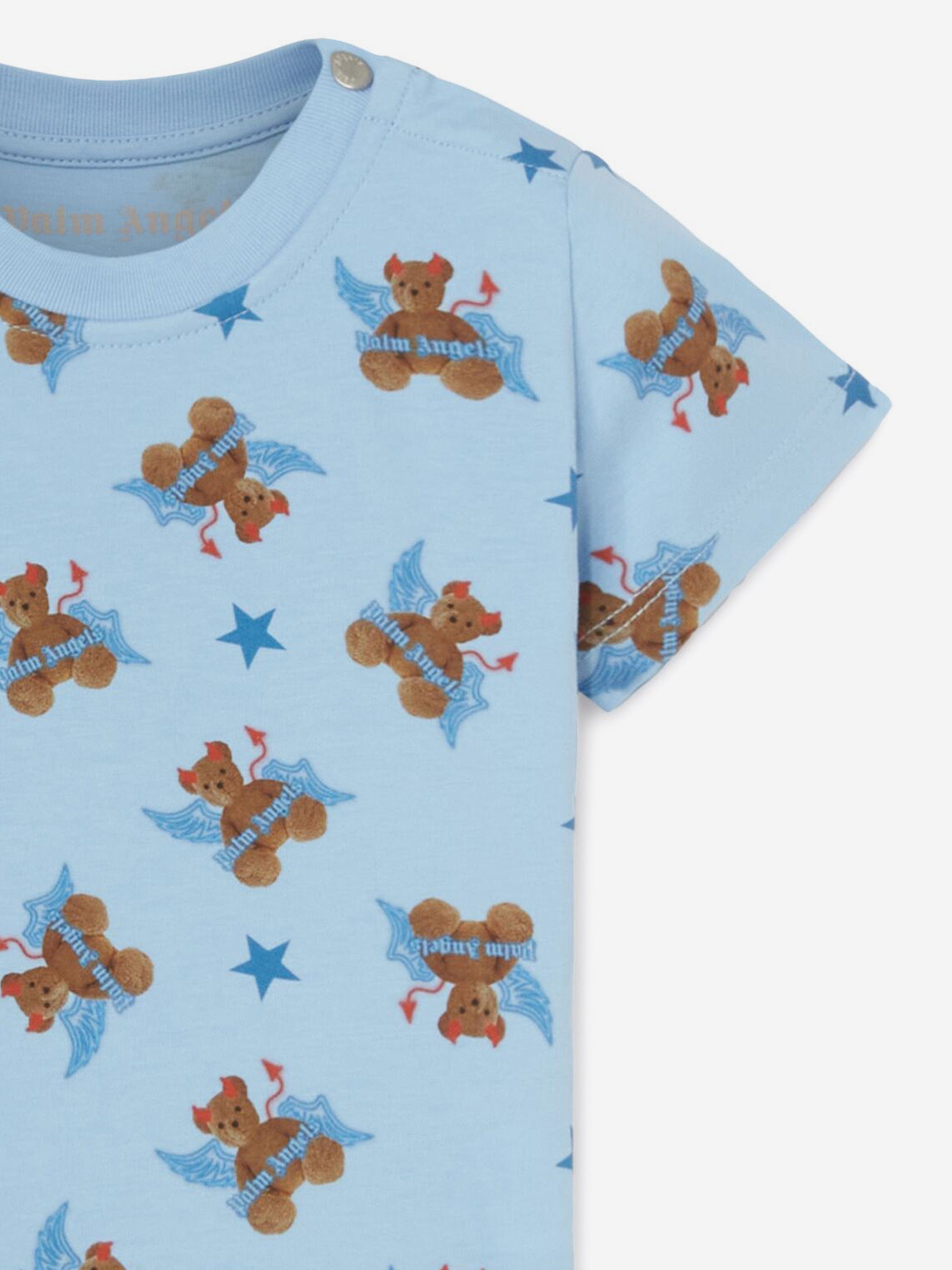 Palm Angels Baby Boys Bear Devil T-Shirt in Blue Discount With Mastercard