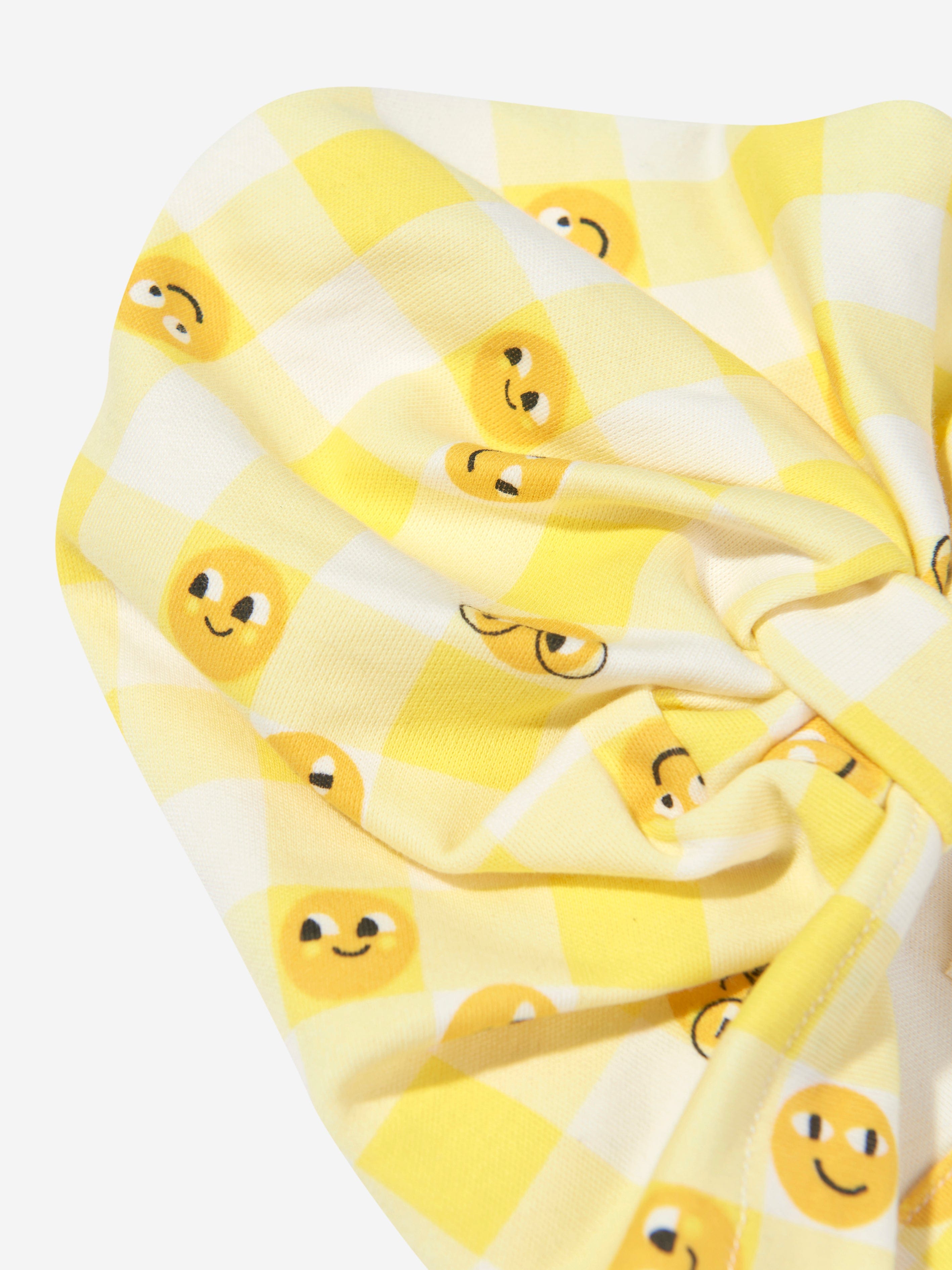 The Bonnie Mob Baby Girls Tiddlywink Turban Hat in Yellow High Quality Cheap Pice