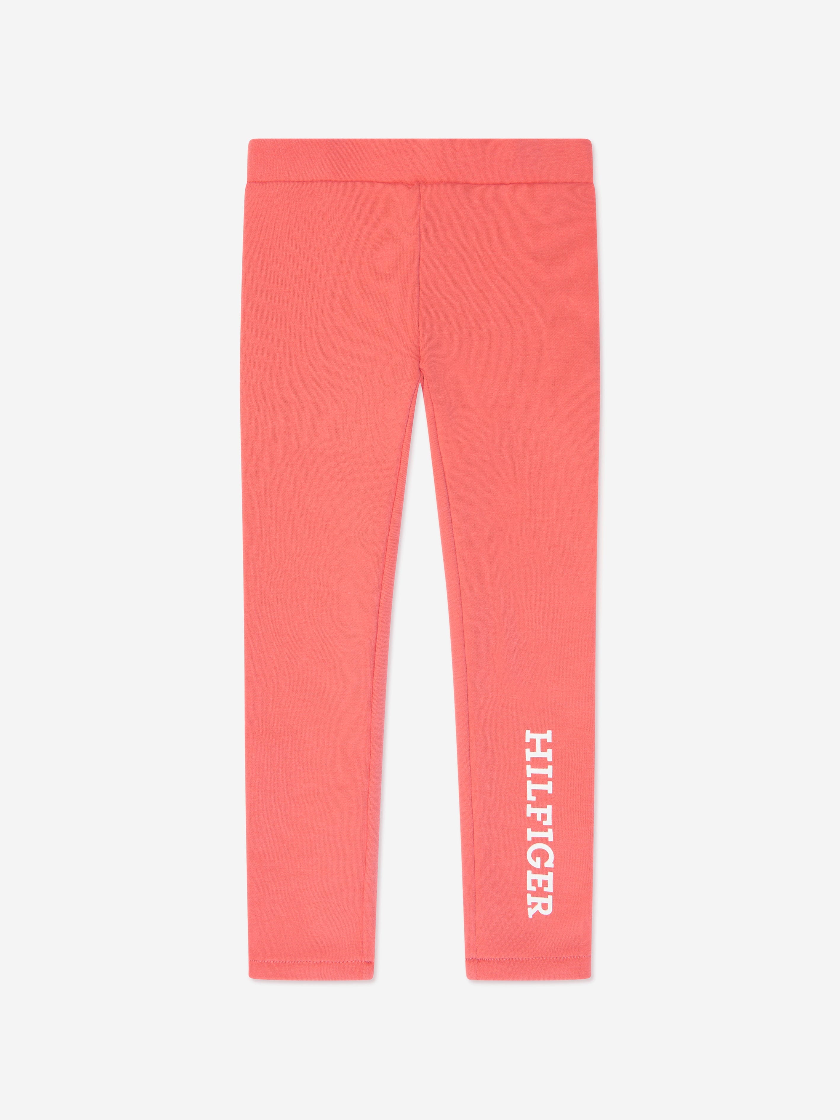 Tommy Hilfiger Girls Monotype Leggings in Peach Cheap Online
