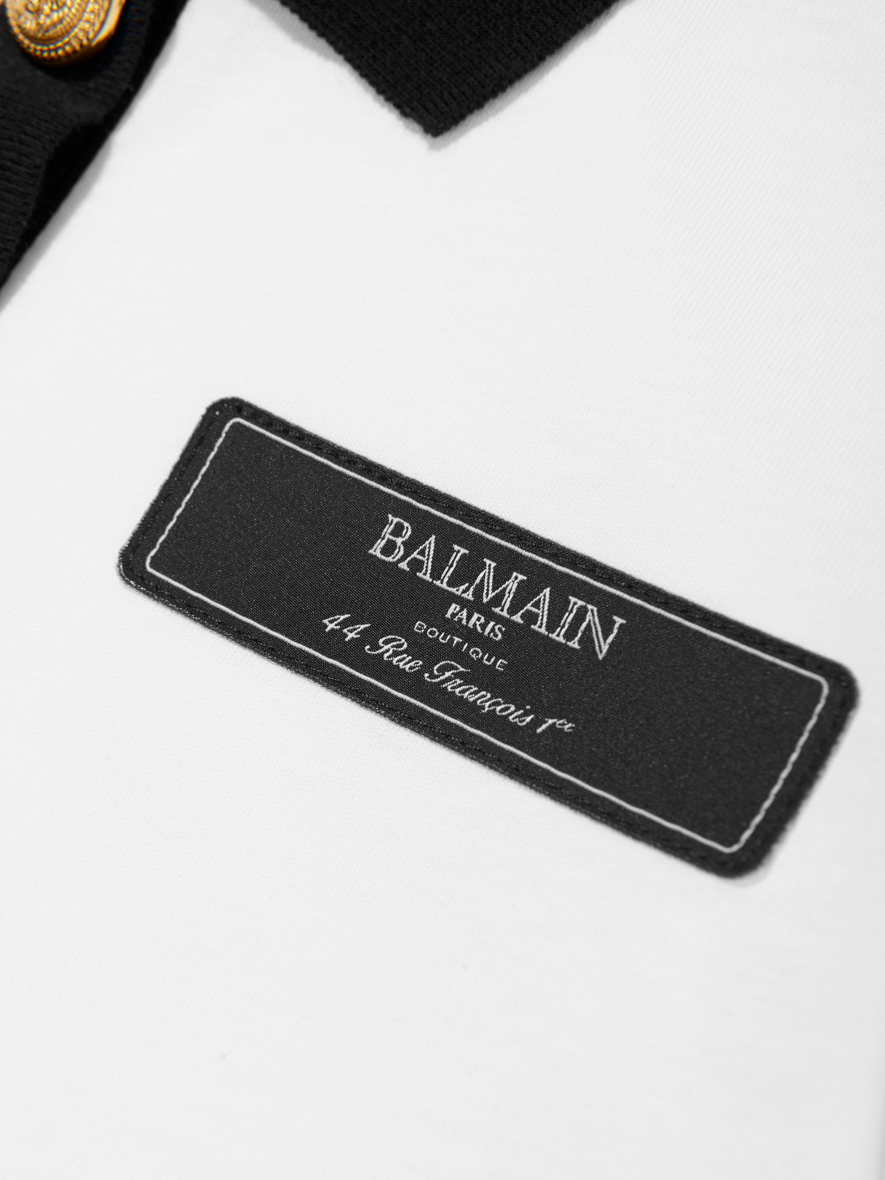 Balmain Boys Logo Polo Shirt in White Sale Pick A Best