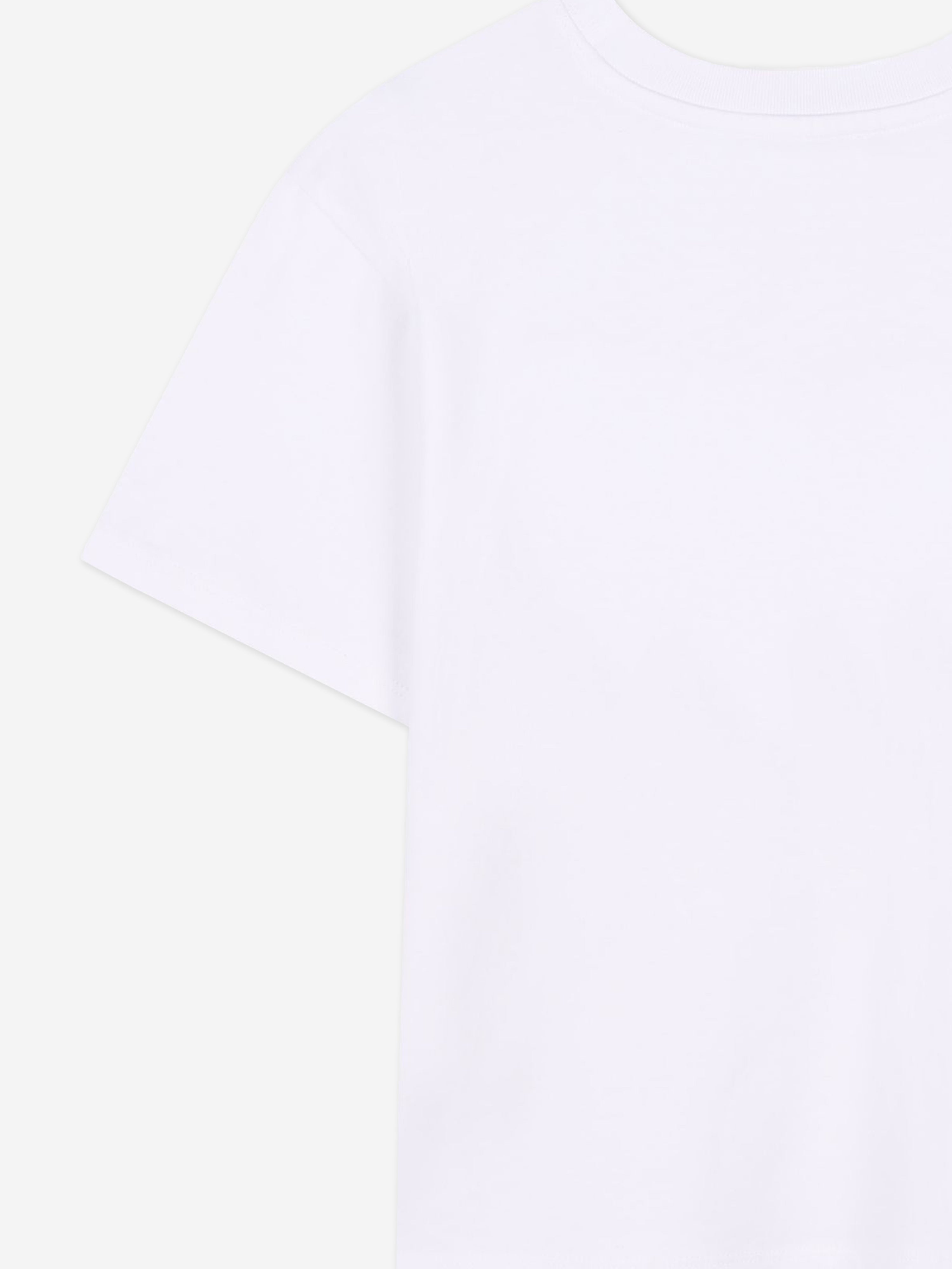 Girls Charm Heart Print T-Shirt in White Clearance Wiki
