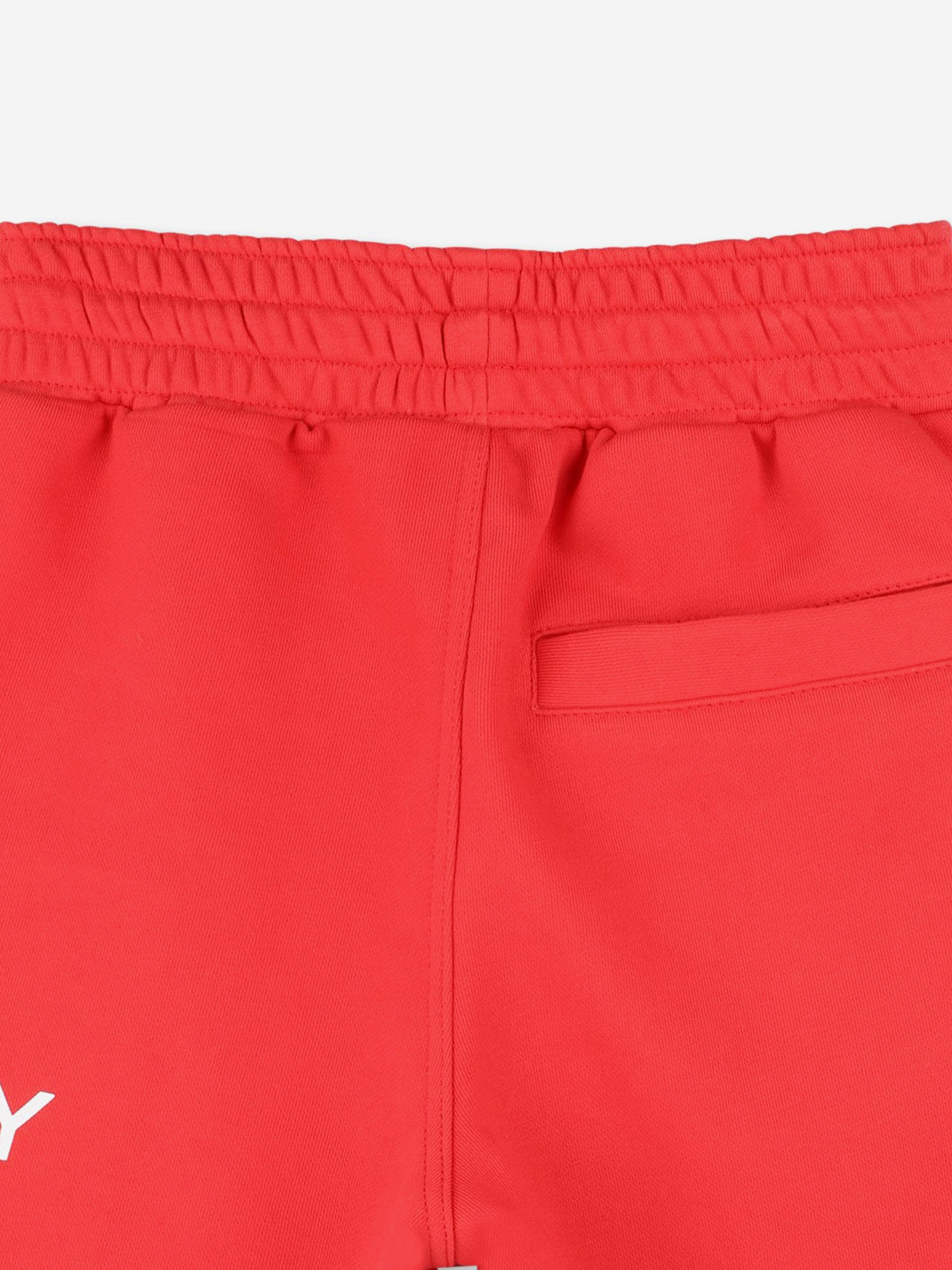 Boys Logo Print Shorts in Red Cheap Pice Buy Discount