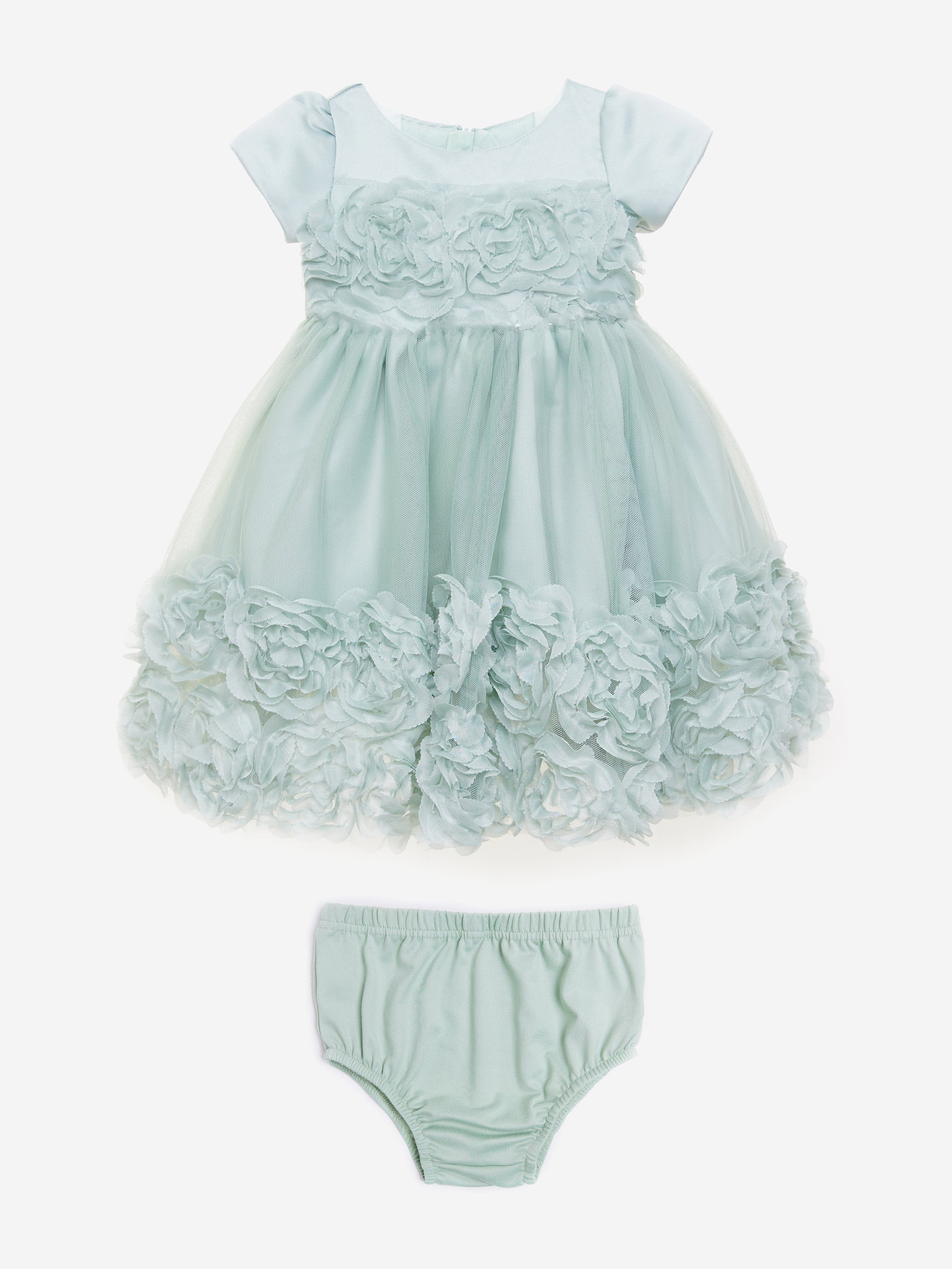 Baby Girls Mint Meadow Dress in Green Sale Extremely