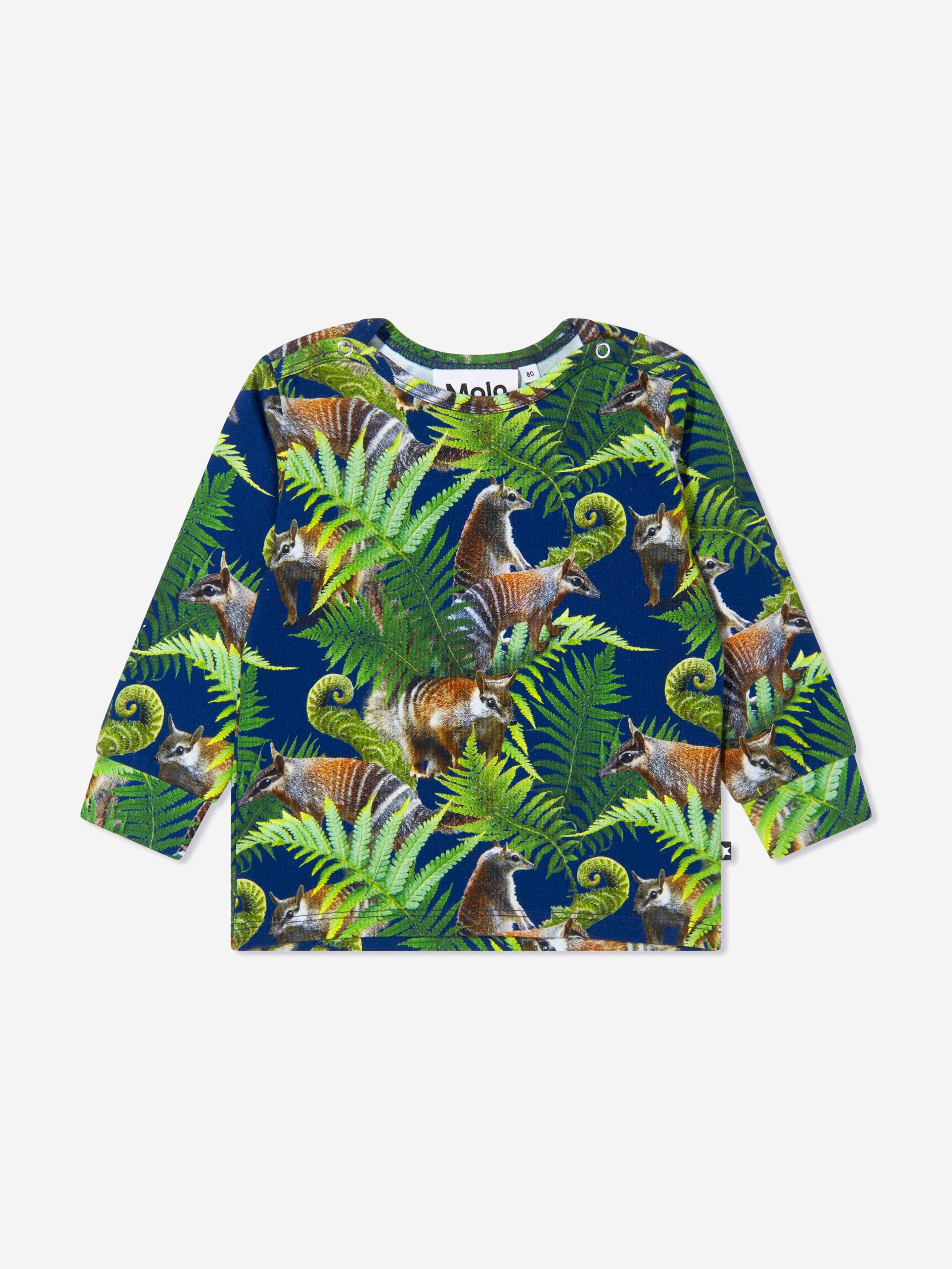 Molo Baby Boys Organic Cotton Long Sleeve Squirrel T-Shirt Outlet Manchester