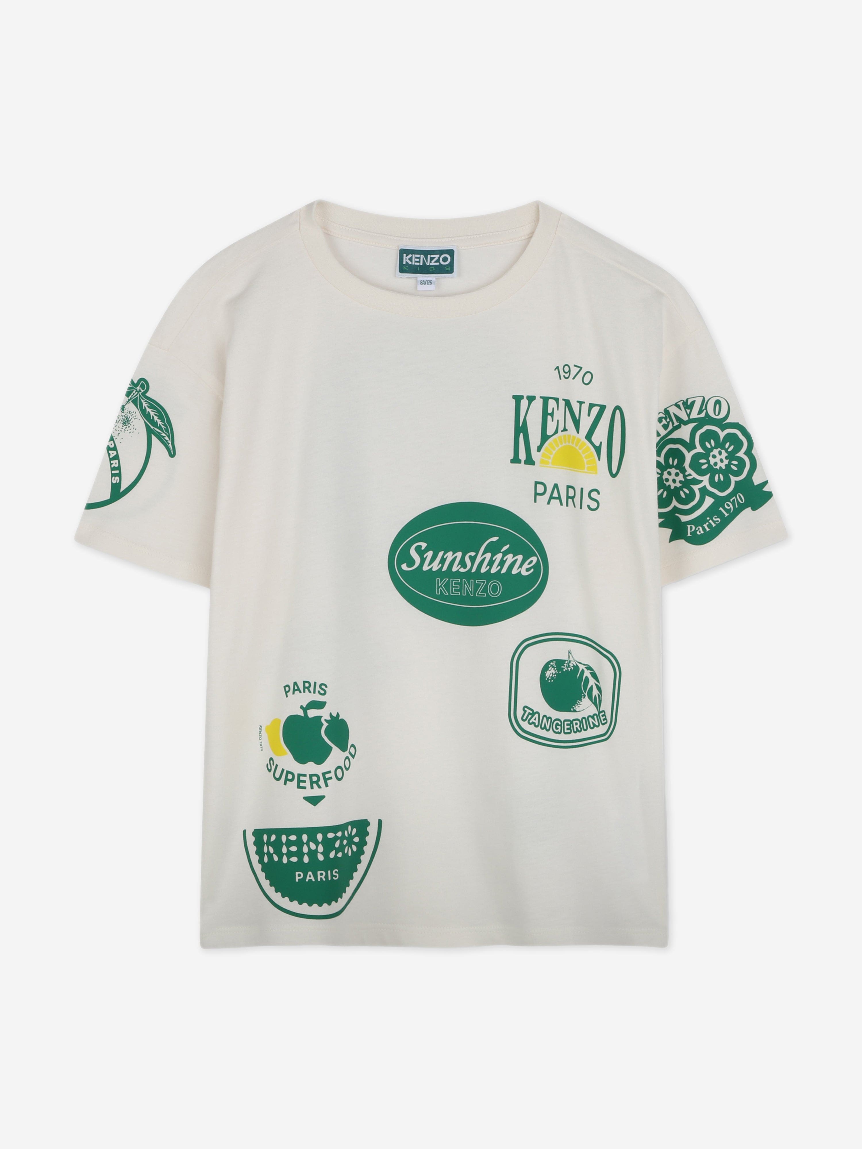 Boys Friut T-Shirt in Ivory Free Shipping 2025 New