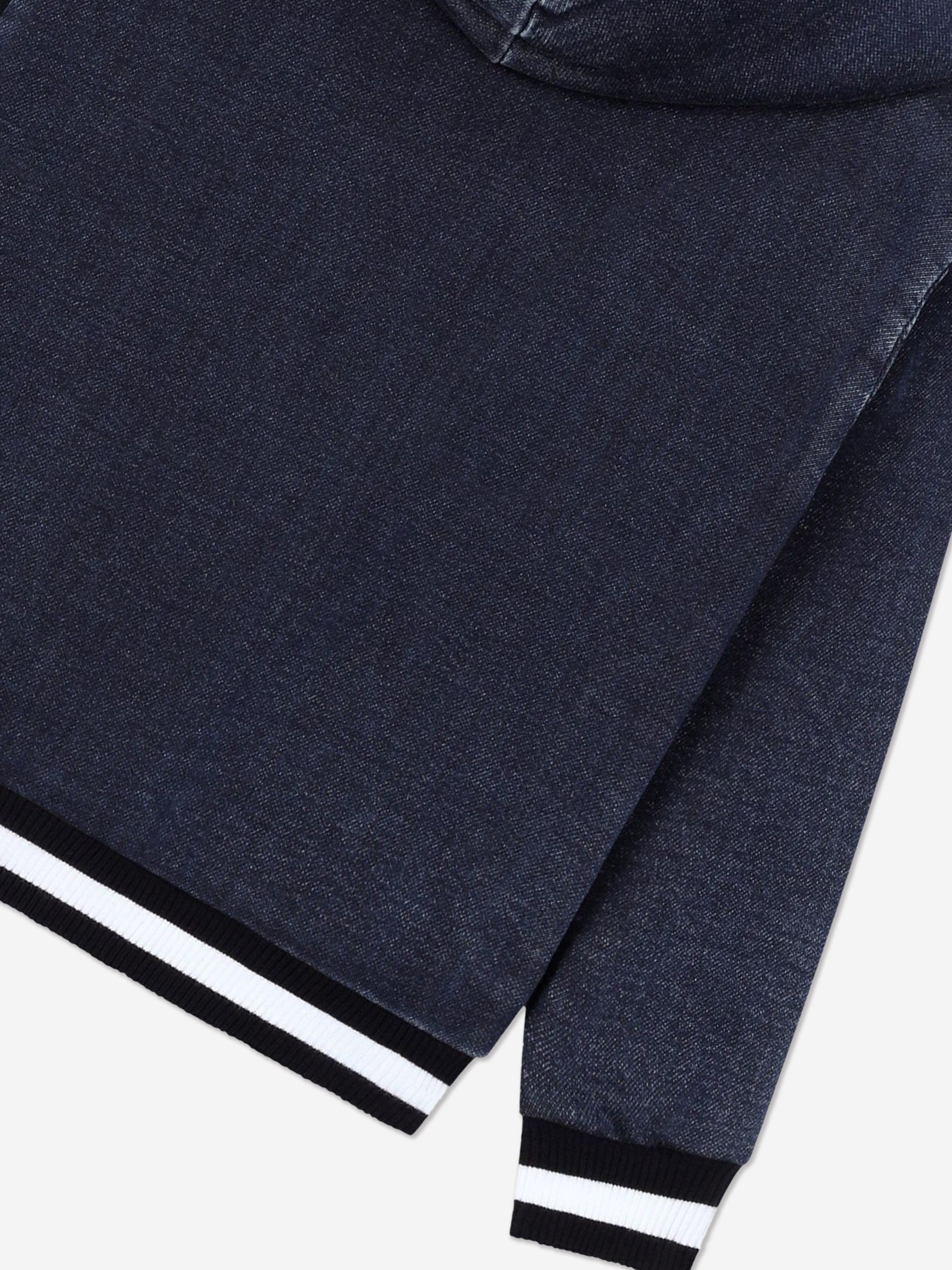 Dolce & Gabbana Boys Too Cool For SchoolMilano Logo Zip Up Top in Blue Clearance Nicekicks
