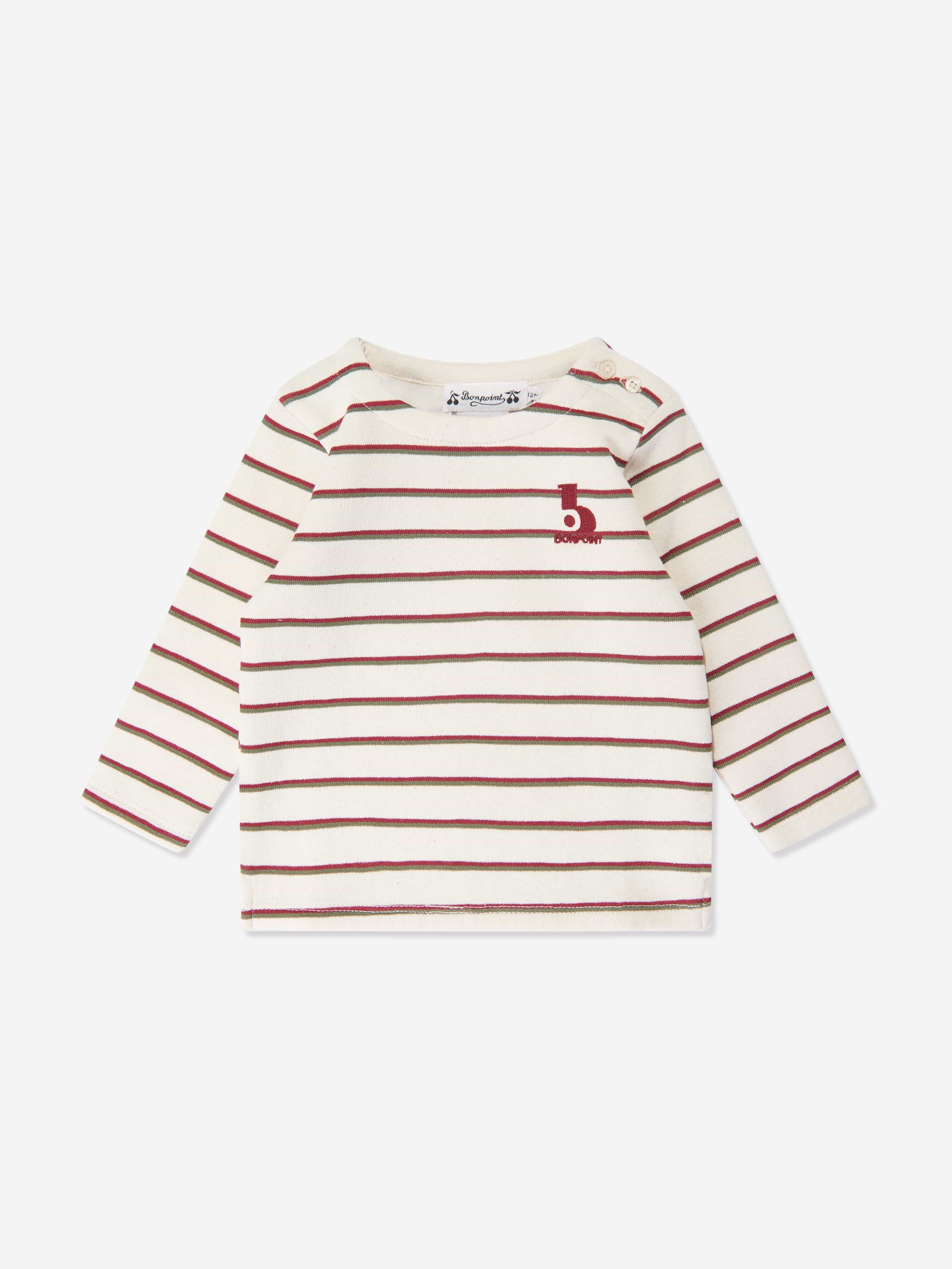 Bonpoint Baby Boys Striped T-Shirt in Multicolour Outlet Finishline