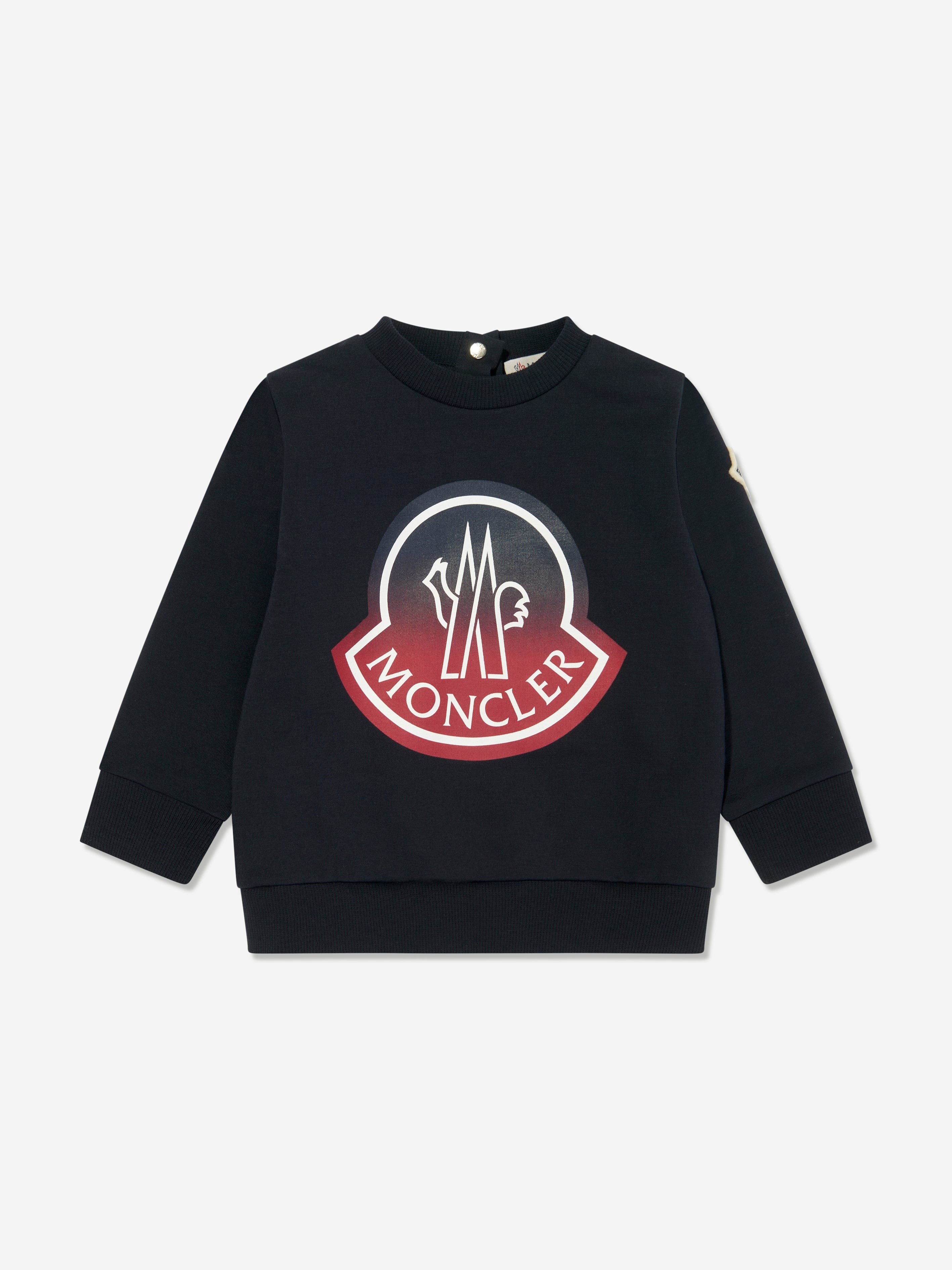 Moncler Enfant Baby Boys Logo Sweatshirt in Navy For Cheap Pice