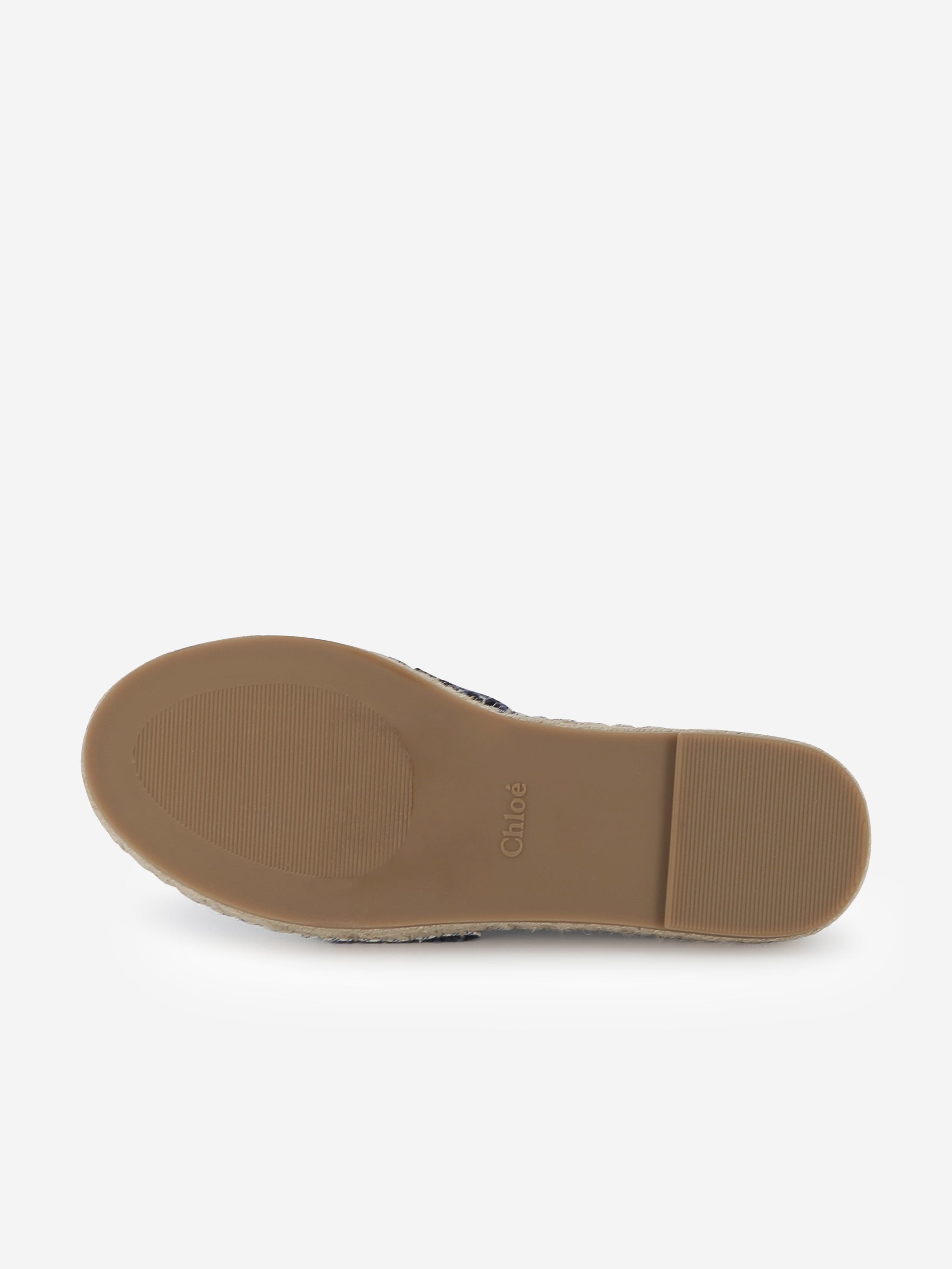 Chlo¨¦ Girls Logo Espadrilles in Blue Cheap Sale Pictures