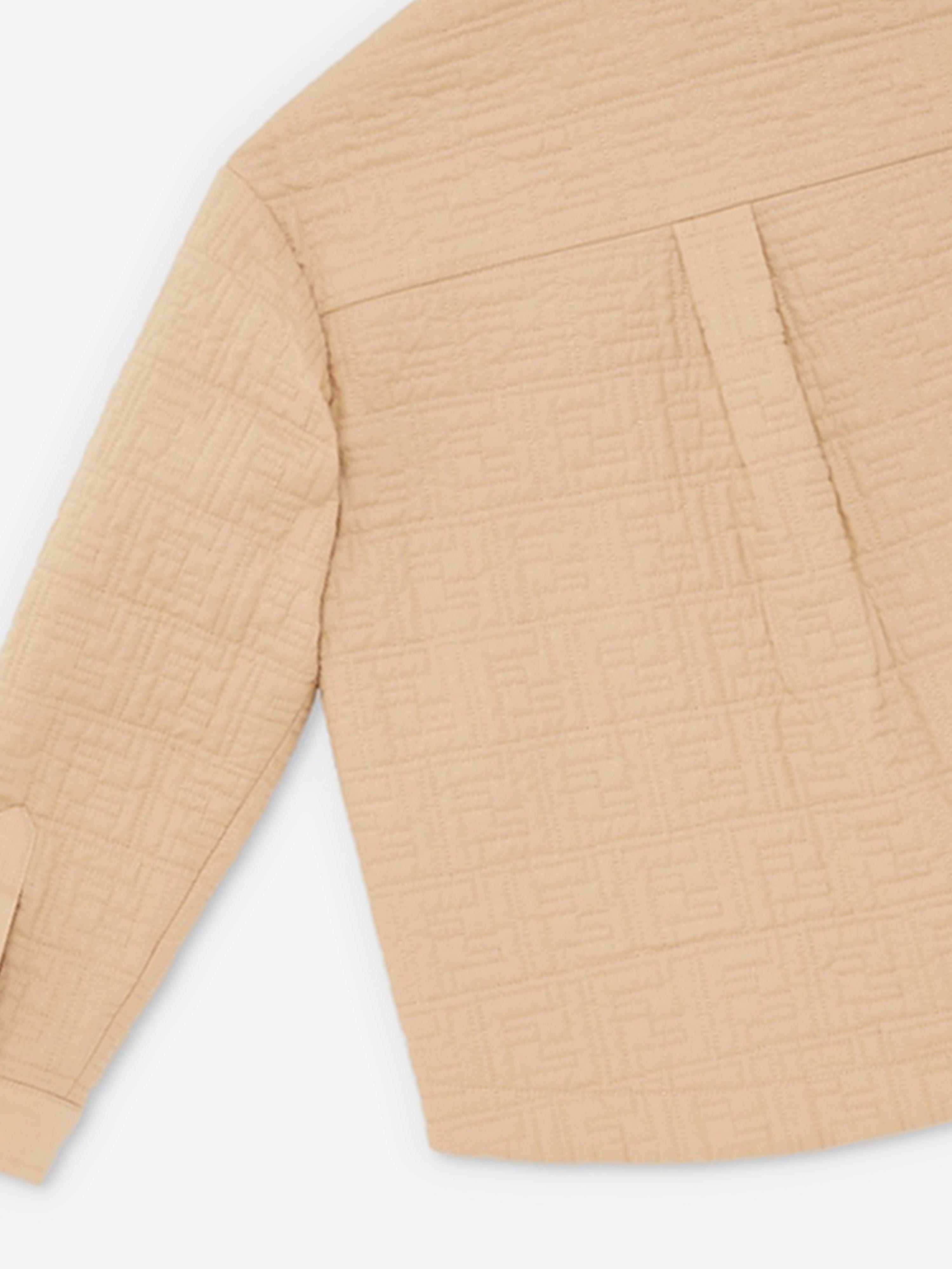 Fendi Kids FF Quilted Jacket in Beige Clearance Online
