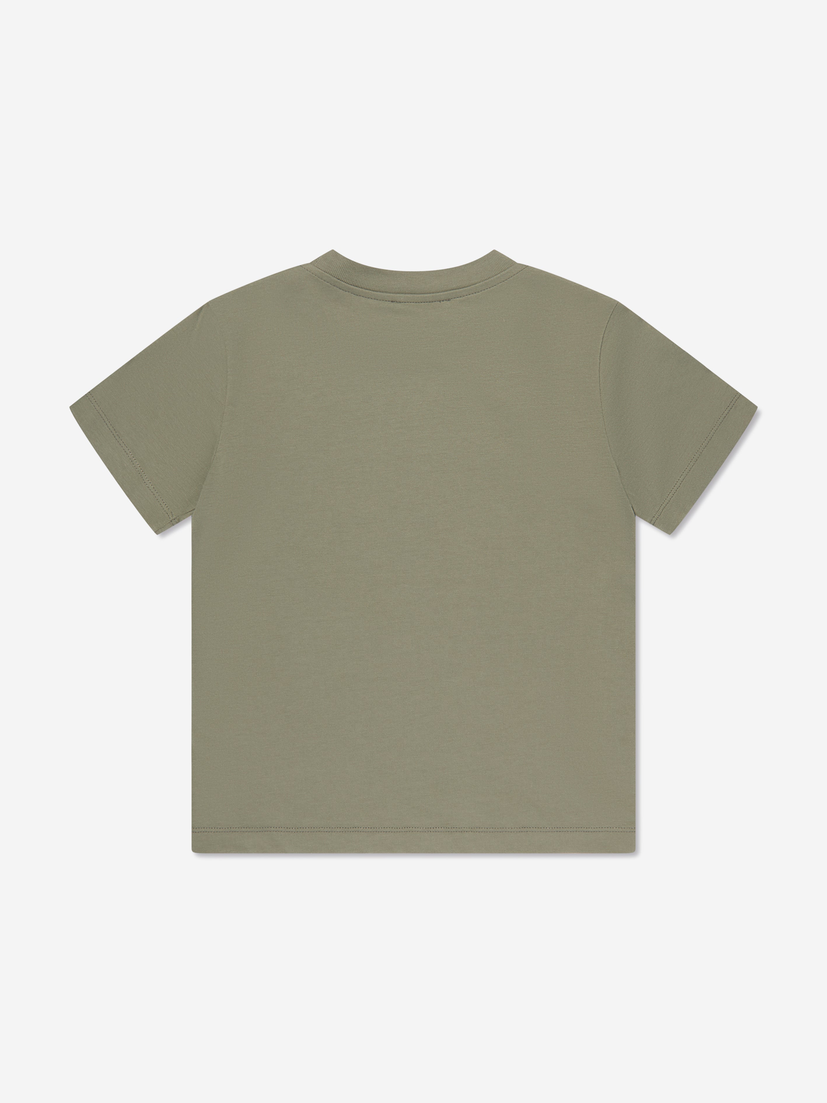 Moncler Enfant Boys Logo t-Shirt in Green Cheapest Sale Online