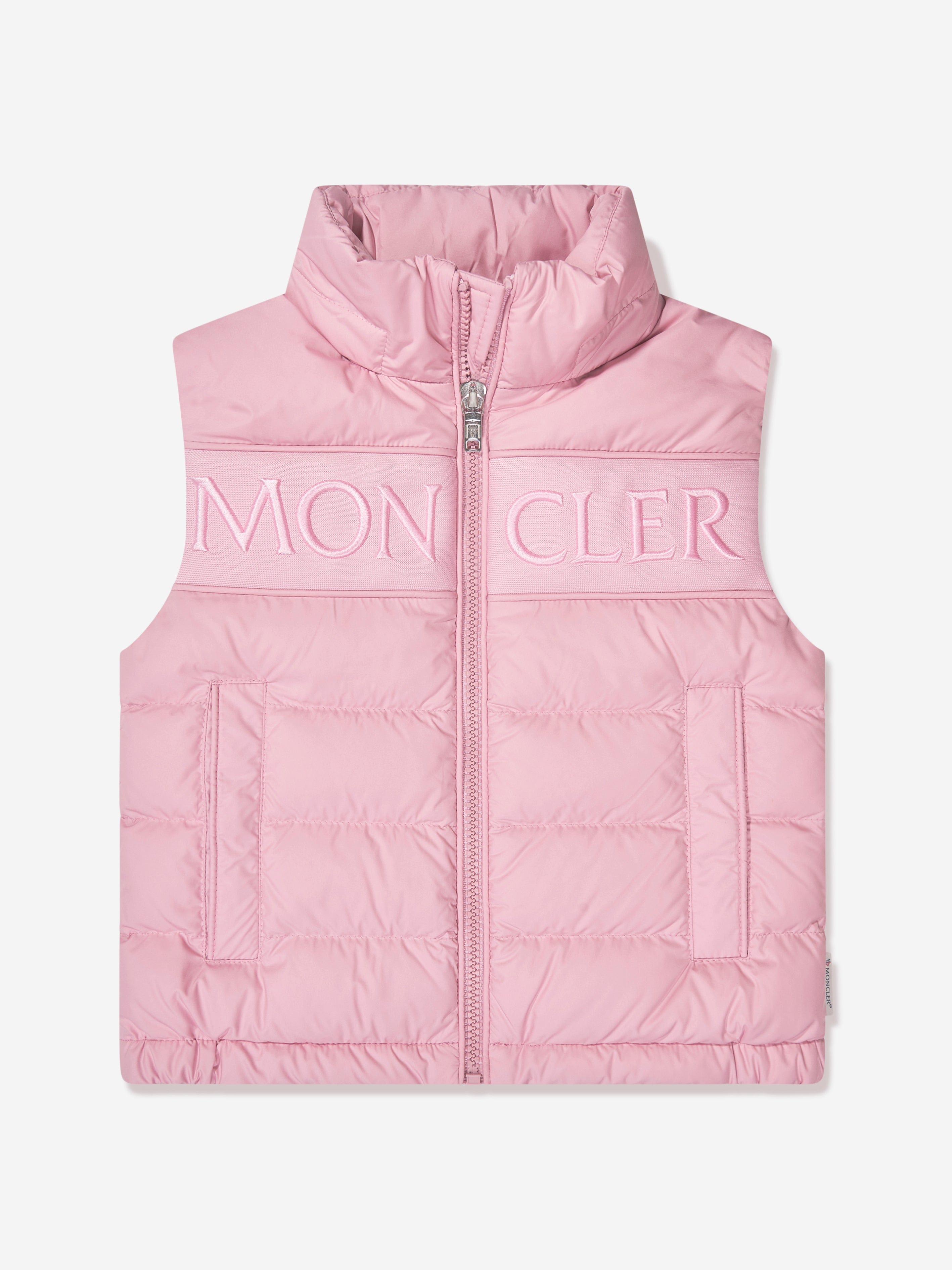 Moncler Enfant Girls Down Padded Rafael Gilet in Pink Free Shipping With Mastercard